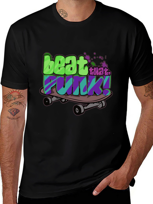 Beat That Funk! Graphic Skateboard T-Shirt - Black