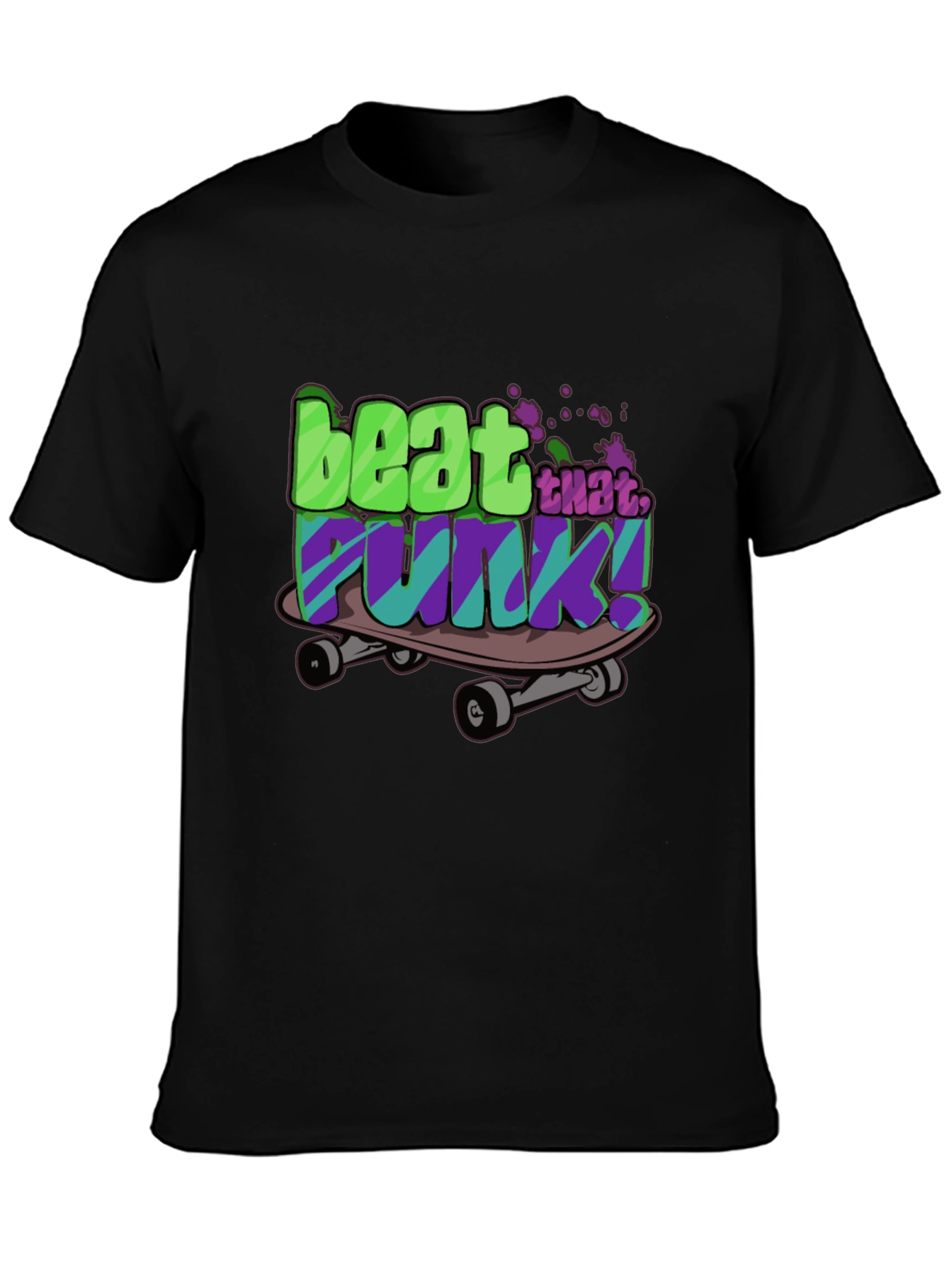 Beat That Funk! Graphic Skateboard T-Shirt - Black