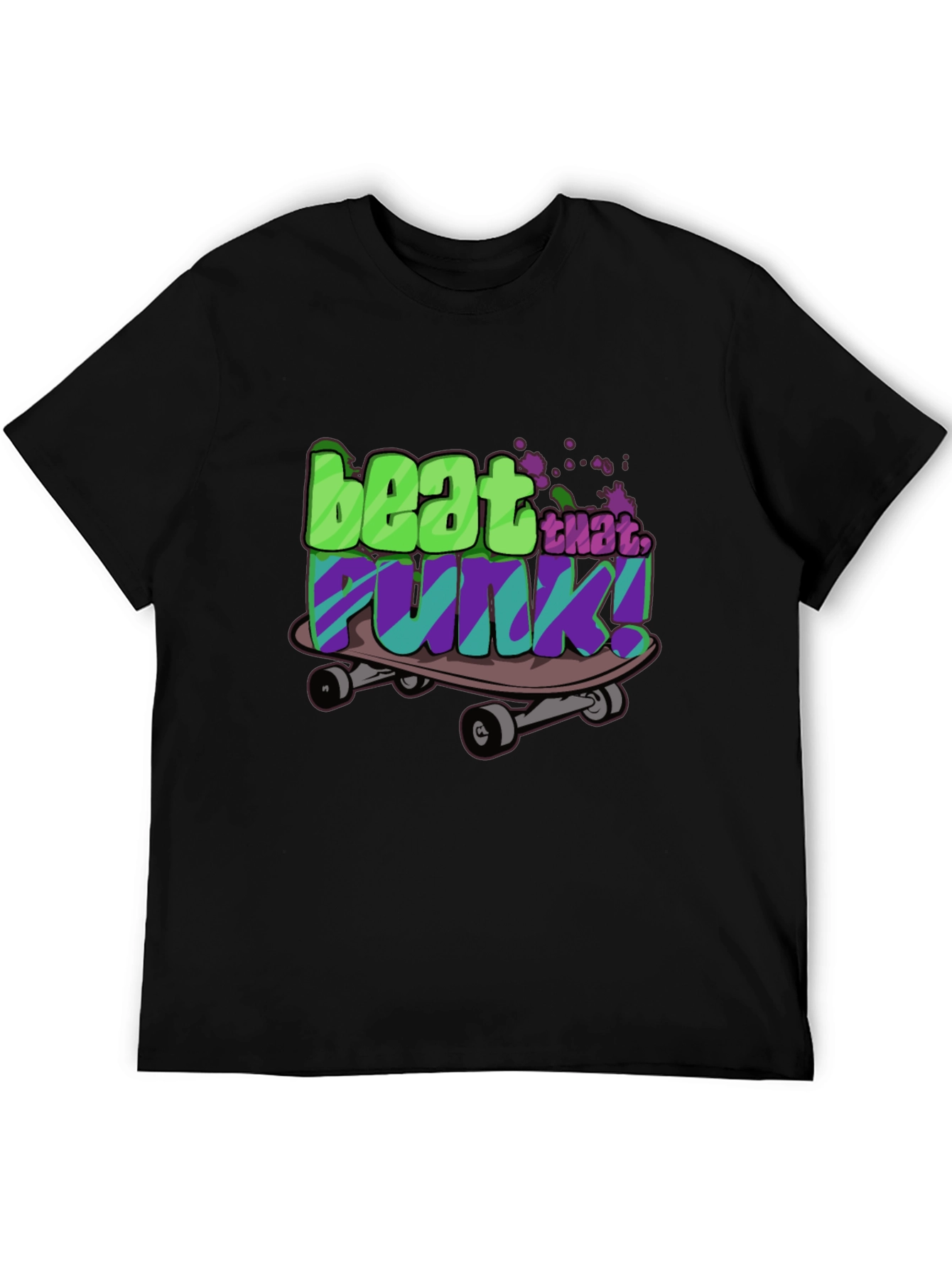 Beat That Funk! Graphic Skateboard T-Shirt - Black