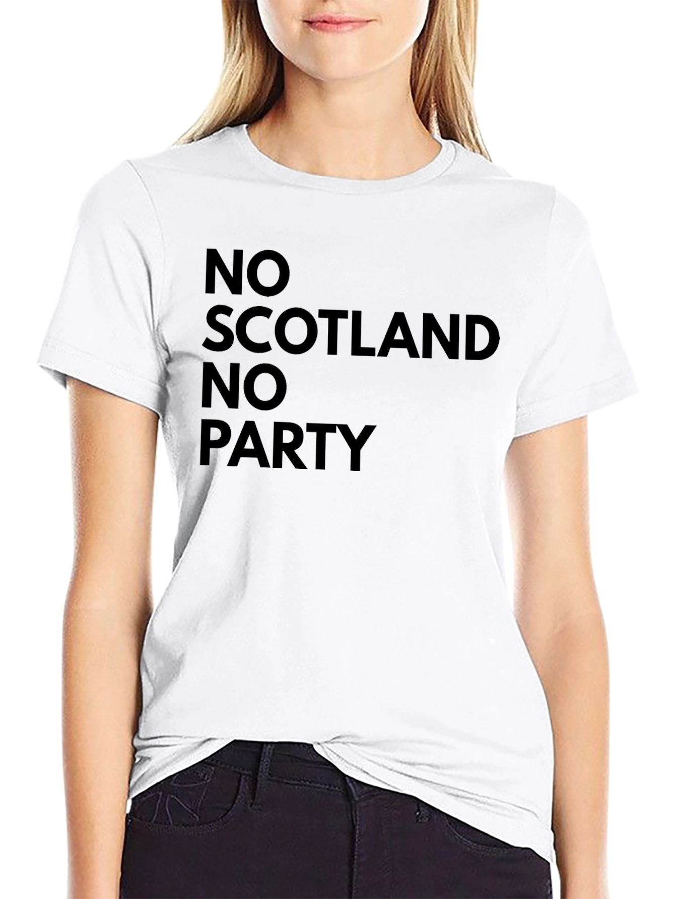 No Scotland No Party Black T-Shirt