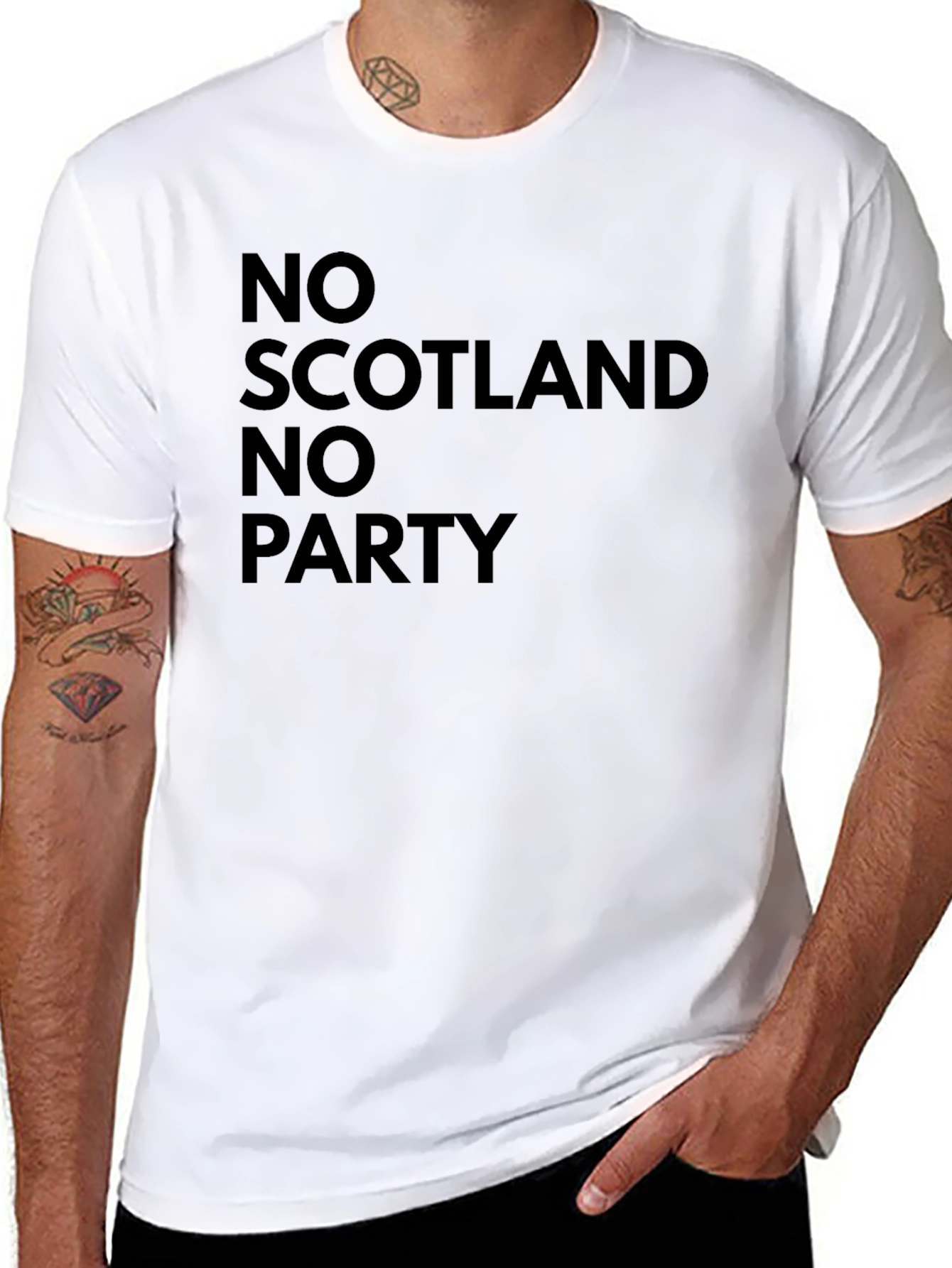 No Scotland No Party Black T-Shirt