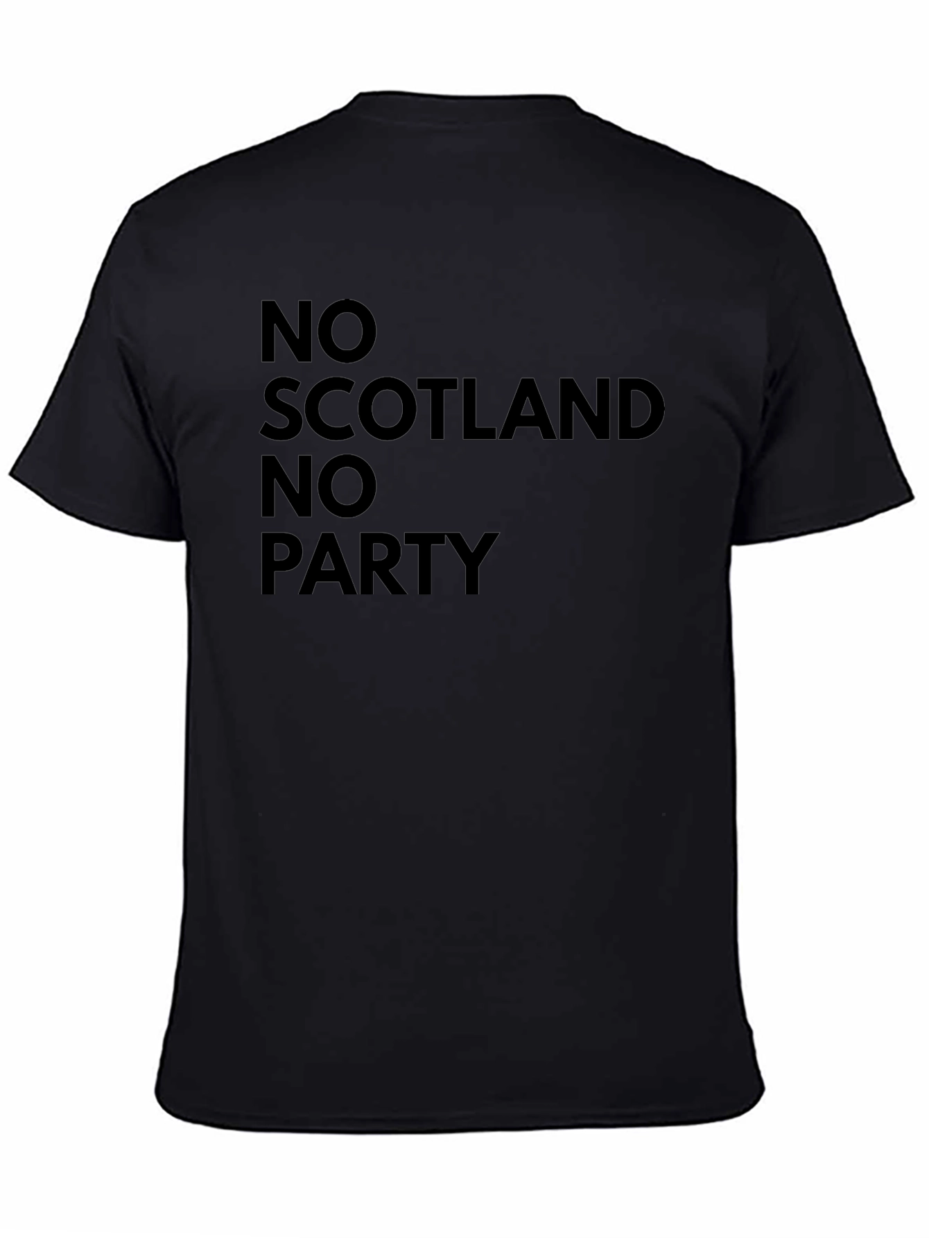 No Scotland No Party Black T-Shirt