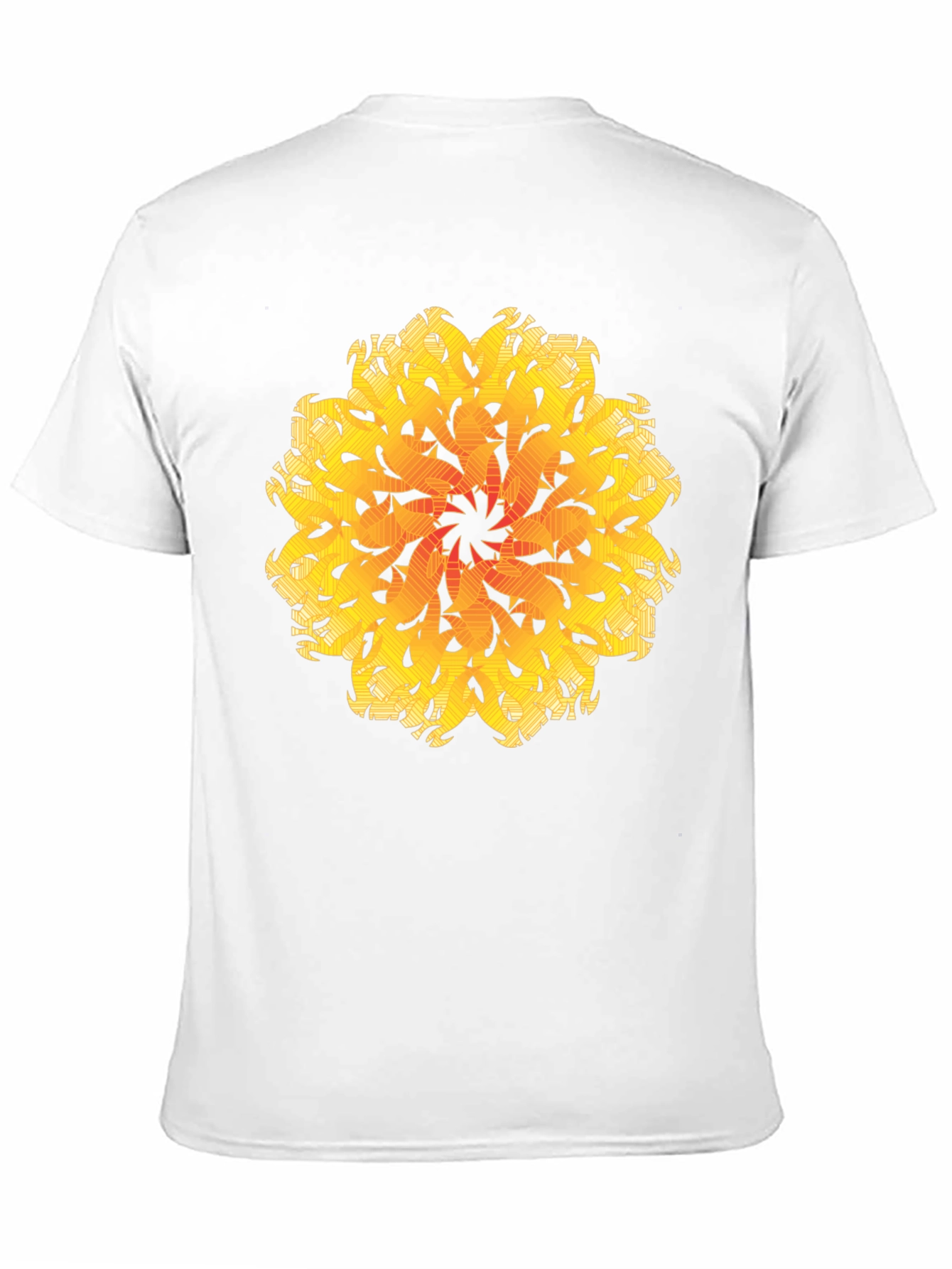 Abstract Mandala Graphic Tee - Black Cotton