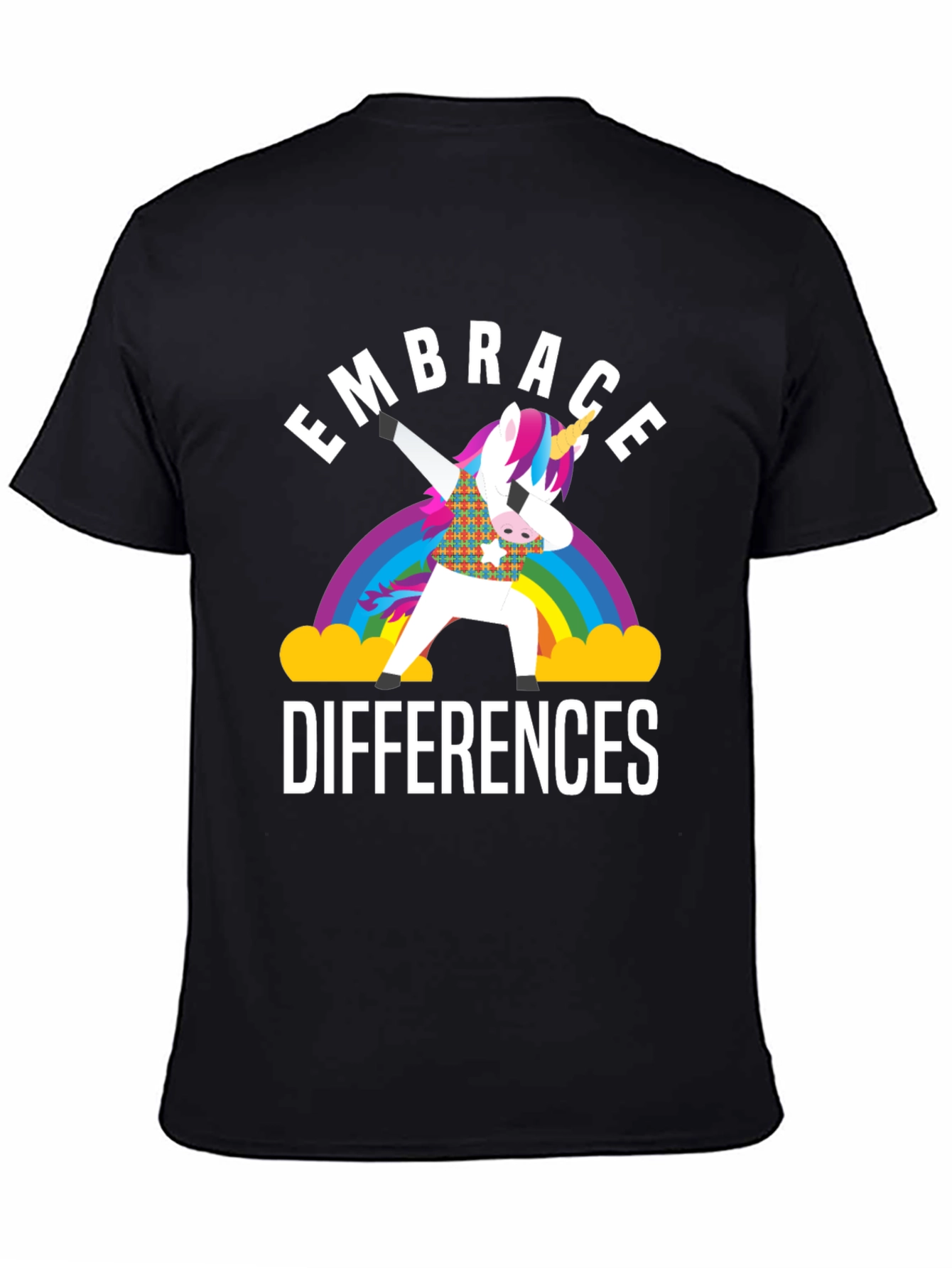 Embrace Differences Unicorn Rainbow T-Shirt