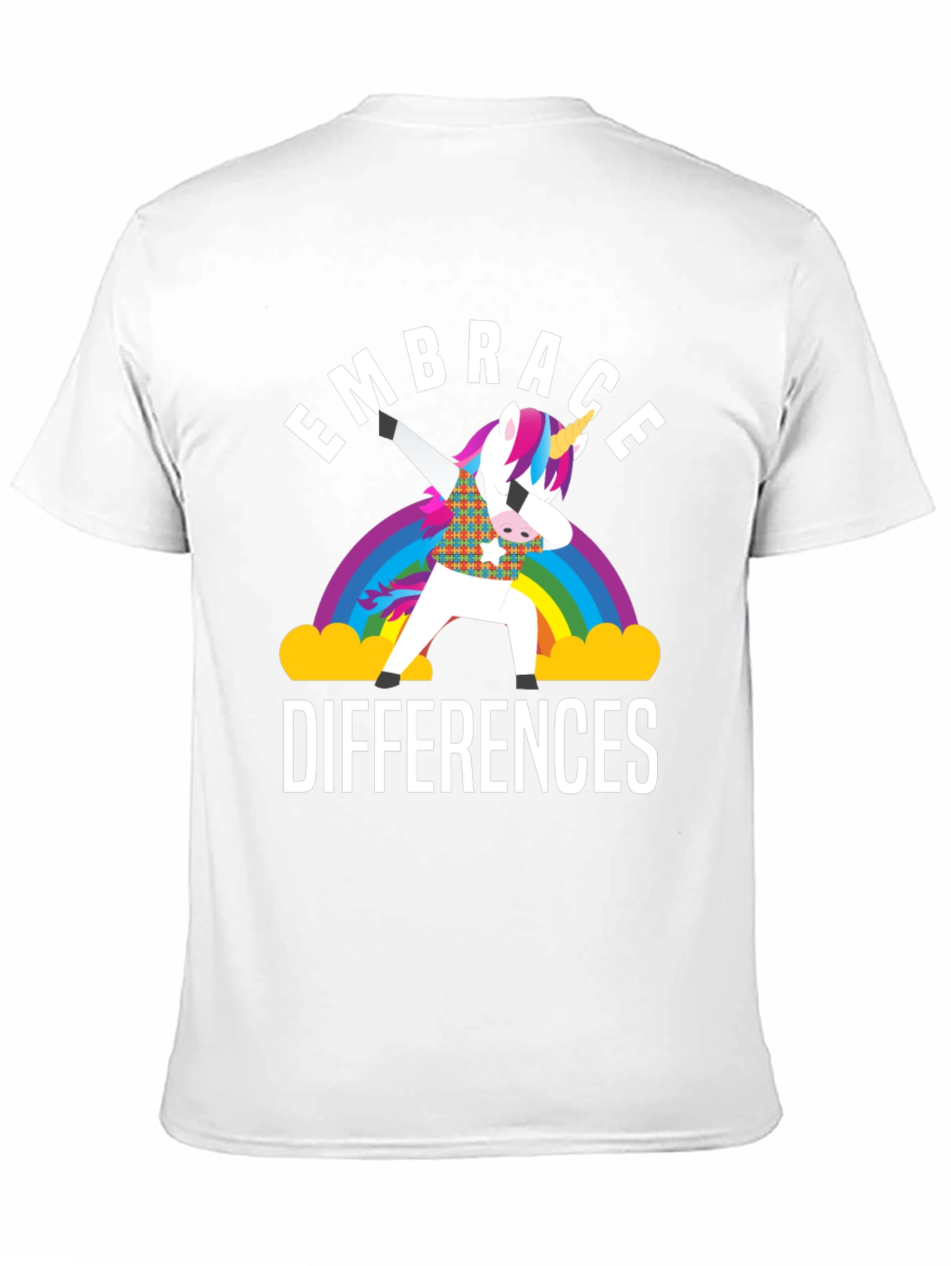 Embrace Differences Unicorn Rainbow T-Shirt