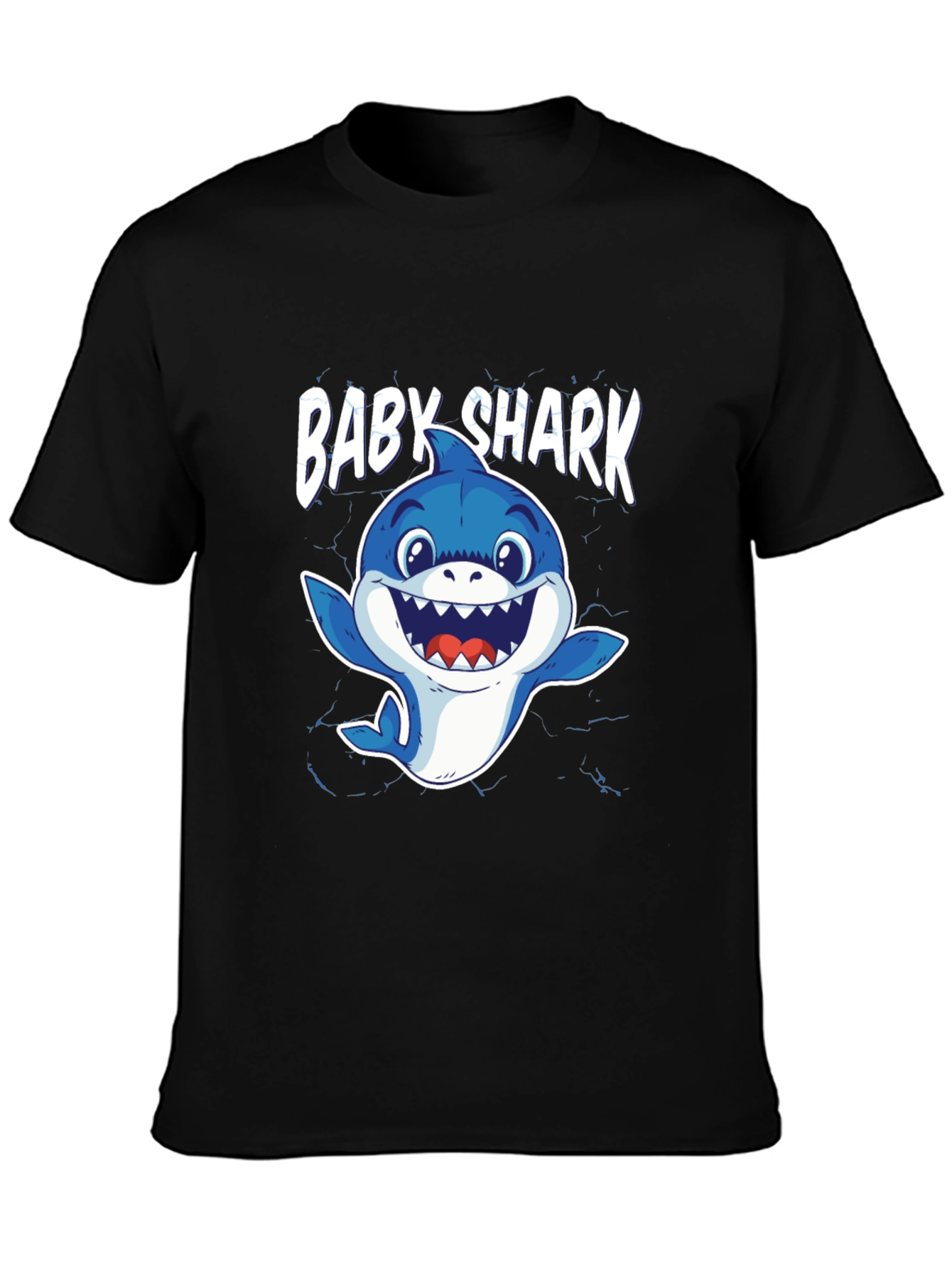 Baby Shark Graphic Tee - Black Cotton Blend