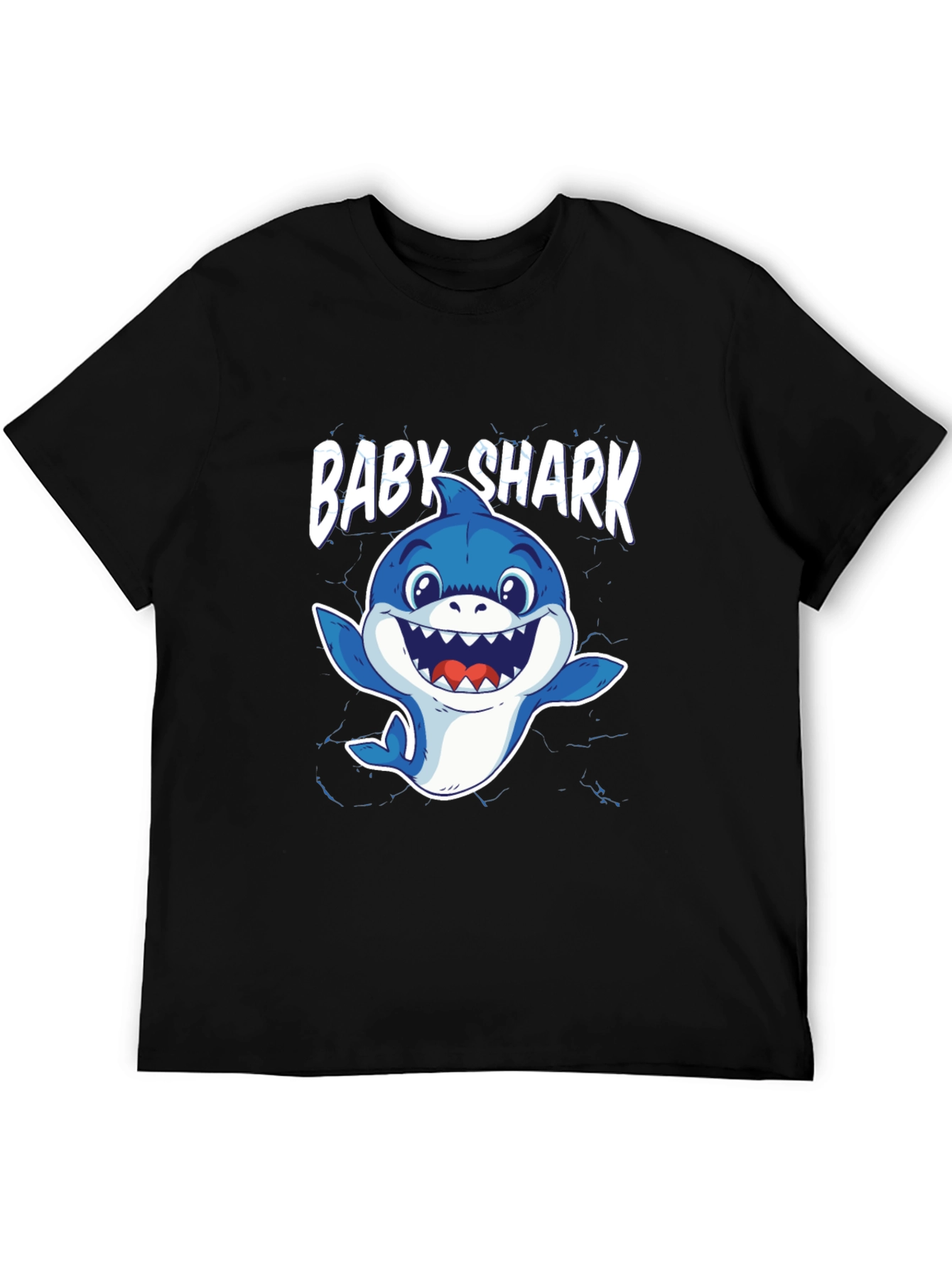 Baby Shark Graphic Tee - Black Cotton Blend