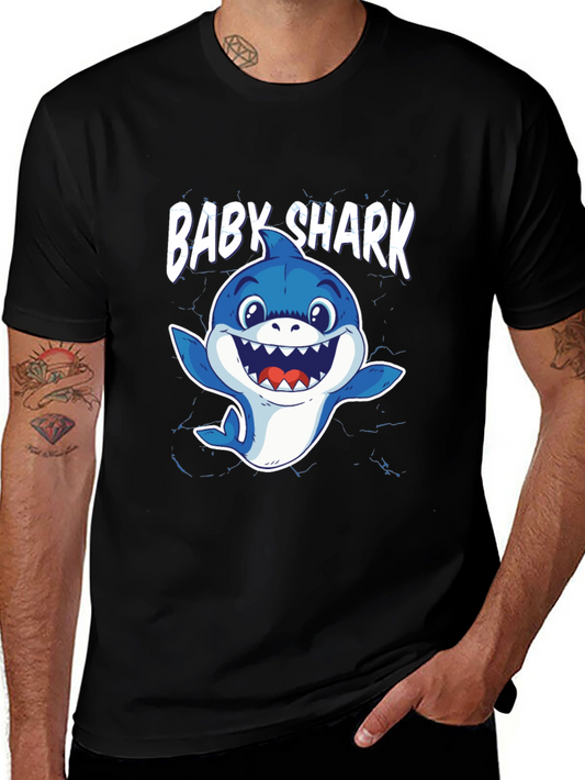 Baby Shark Graphic Tee - Black Cotton Blend