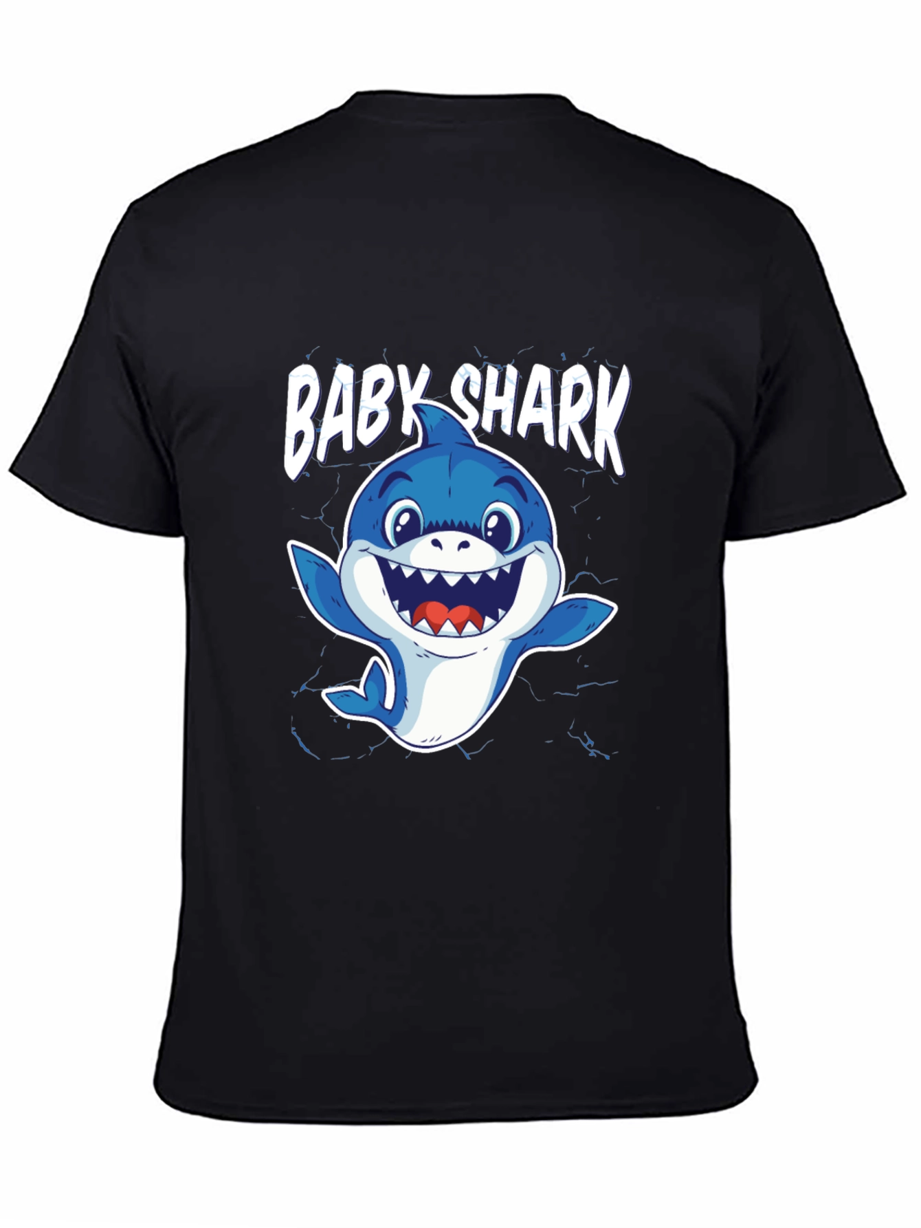 Baby Shark Graphic Tee - Black Cotton Blend