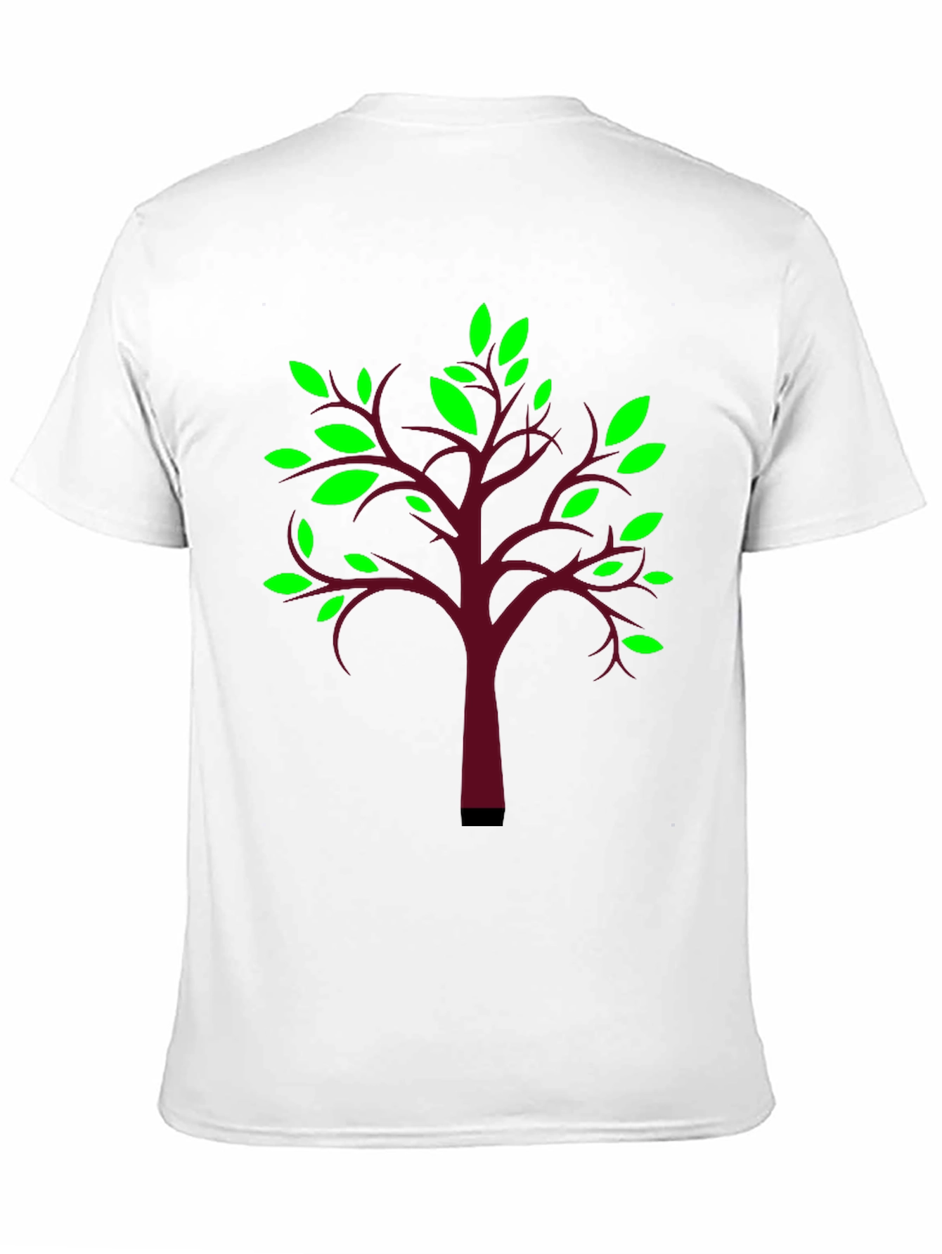 Nature Inspired Black T-Shirt with Tree Design