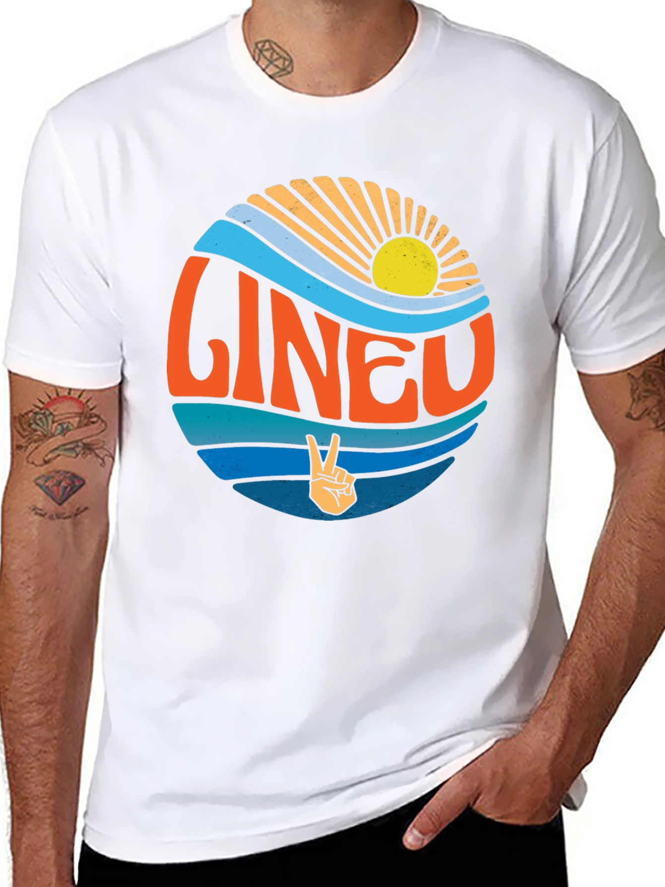 Retro Malibu T-Shirt - Sun Surf & Peace