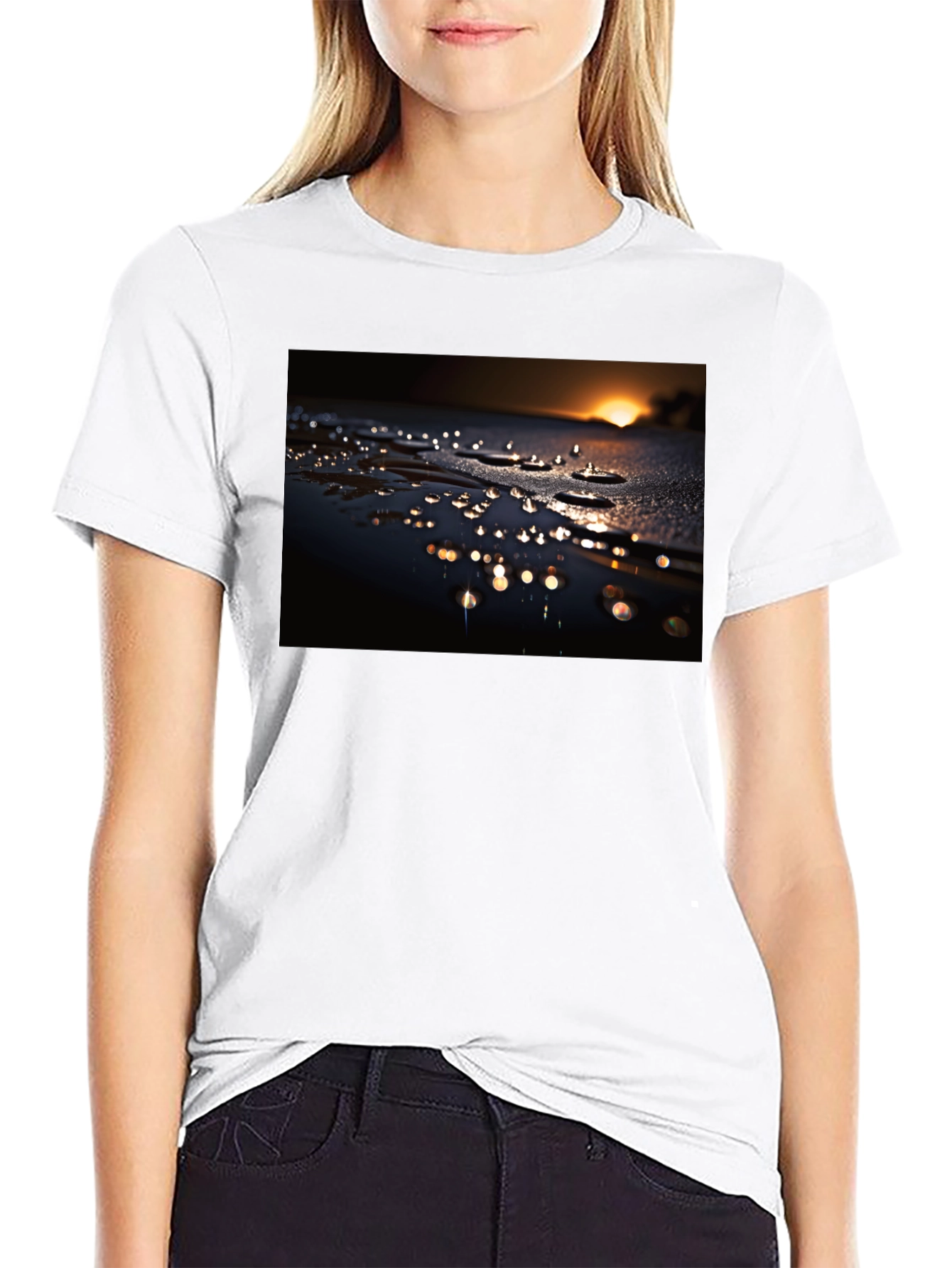 Sunset Raindrop Graphic Tee