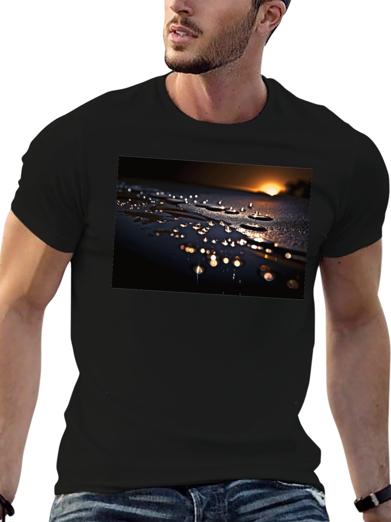Sunset Raindrop Graphic Tee