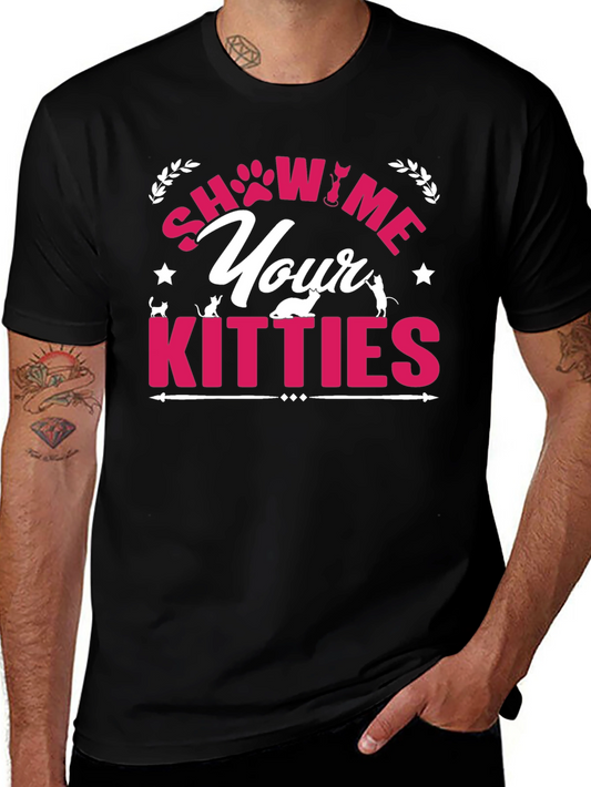 Show Me Your Kitties Black Graphic Tee