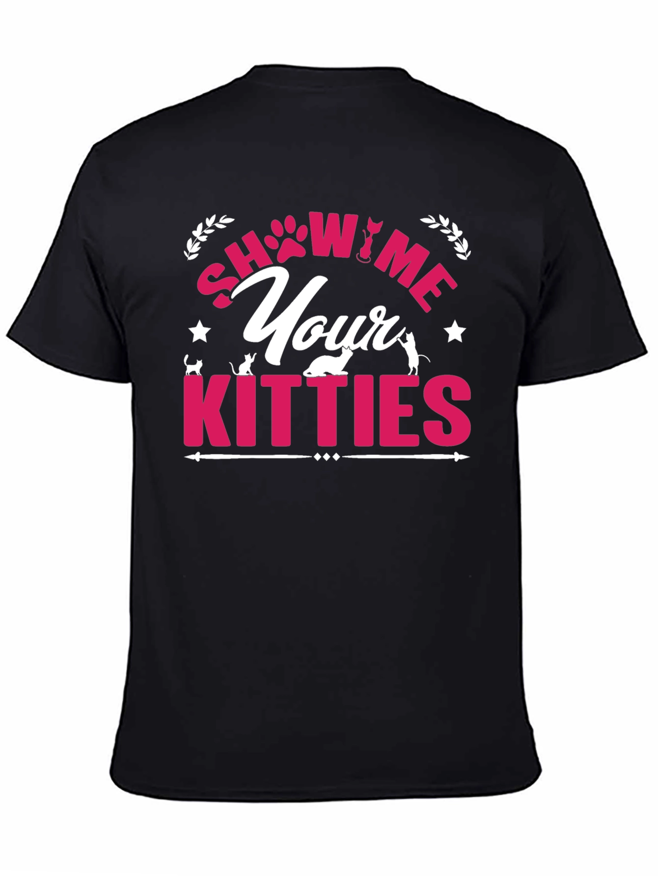 Show Me Your Kitties Black Graphic Tee