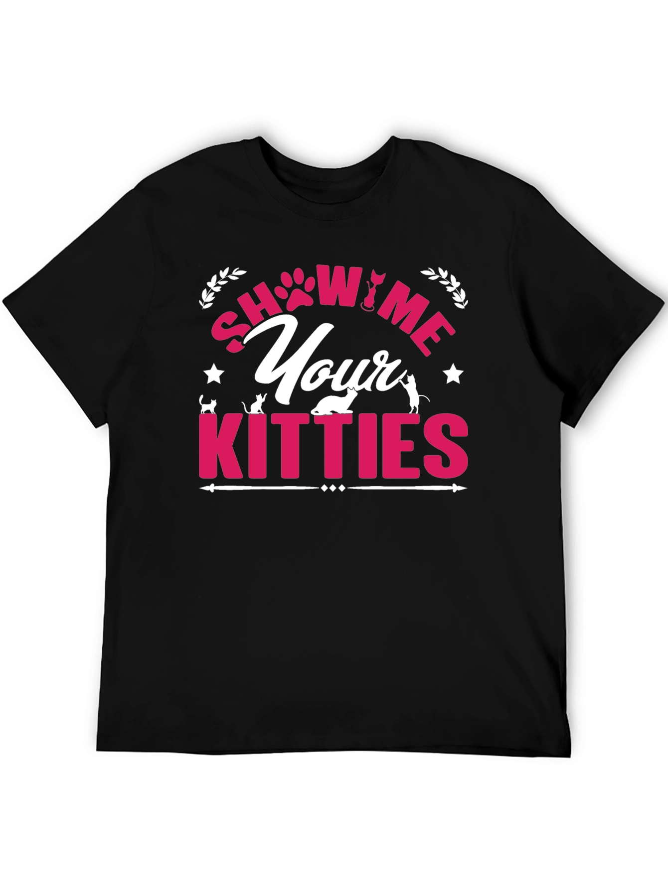 Show Me Your Kitties Black Graphic Tee