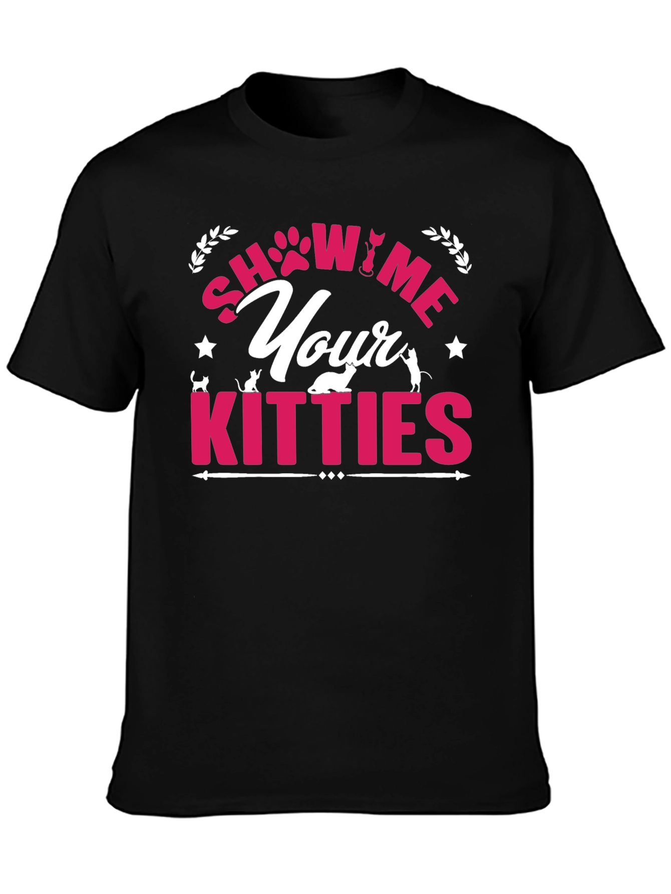Show Me Your Kitties Black Graphic Tee