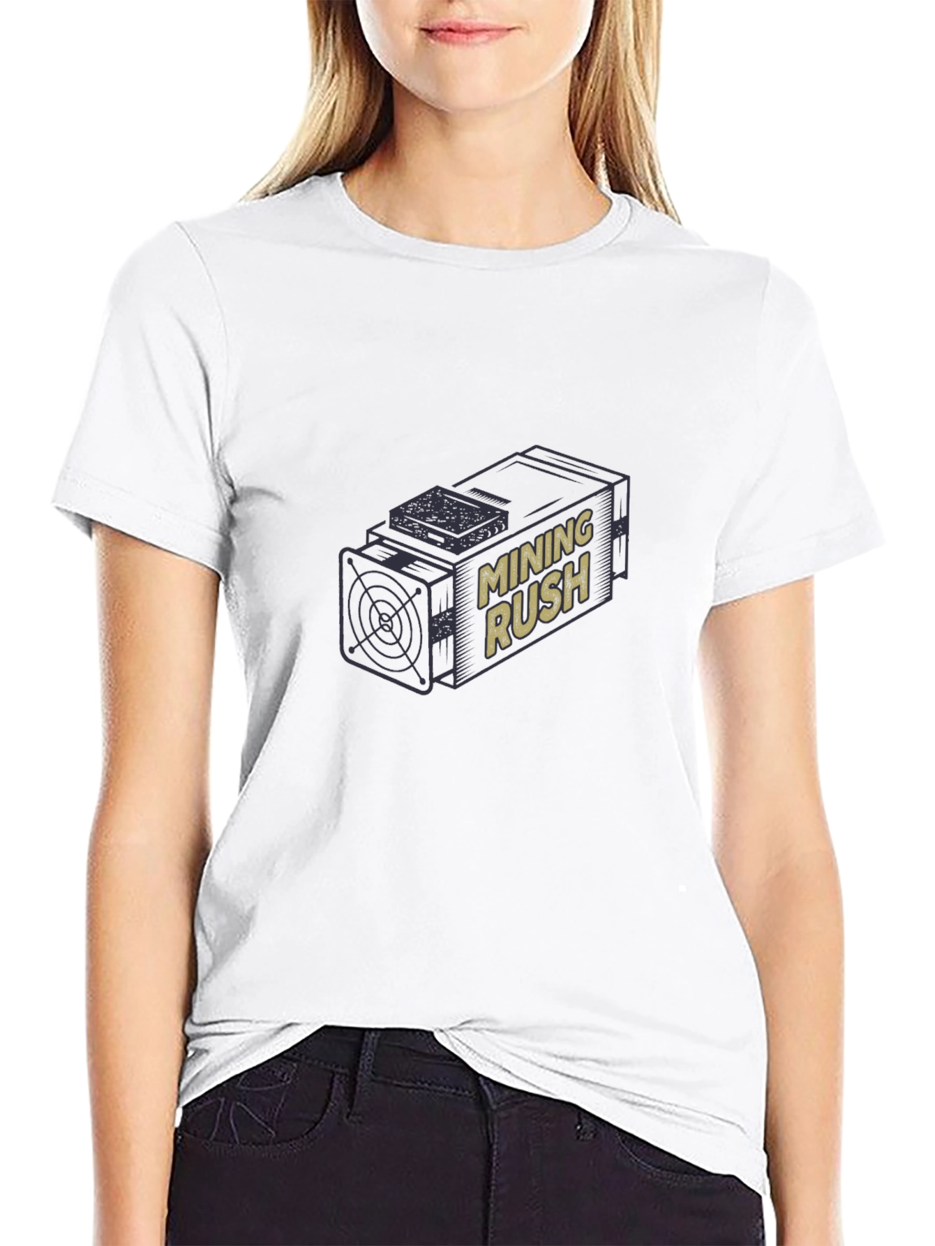 Mining Rush Black Graphic Tee
