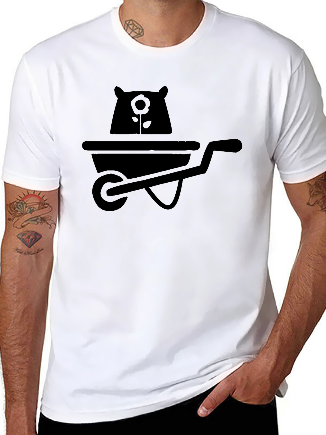 Wheelbarrow Bear Graphic Tee