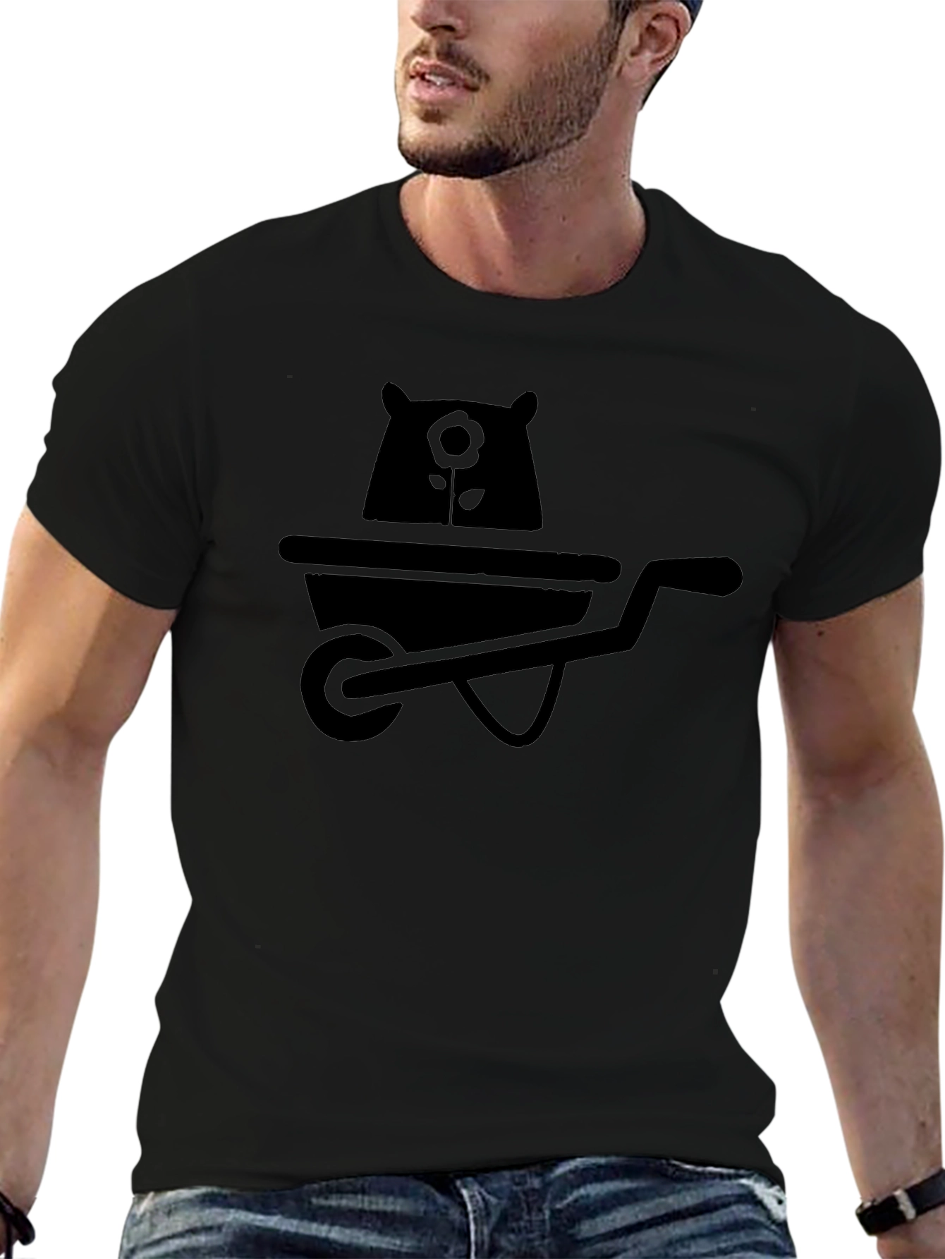 Wheelbarrow Bear Graphic Tee