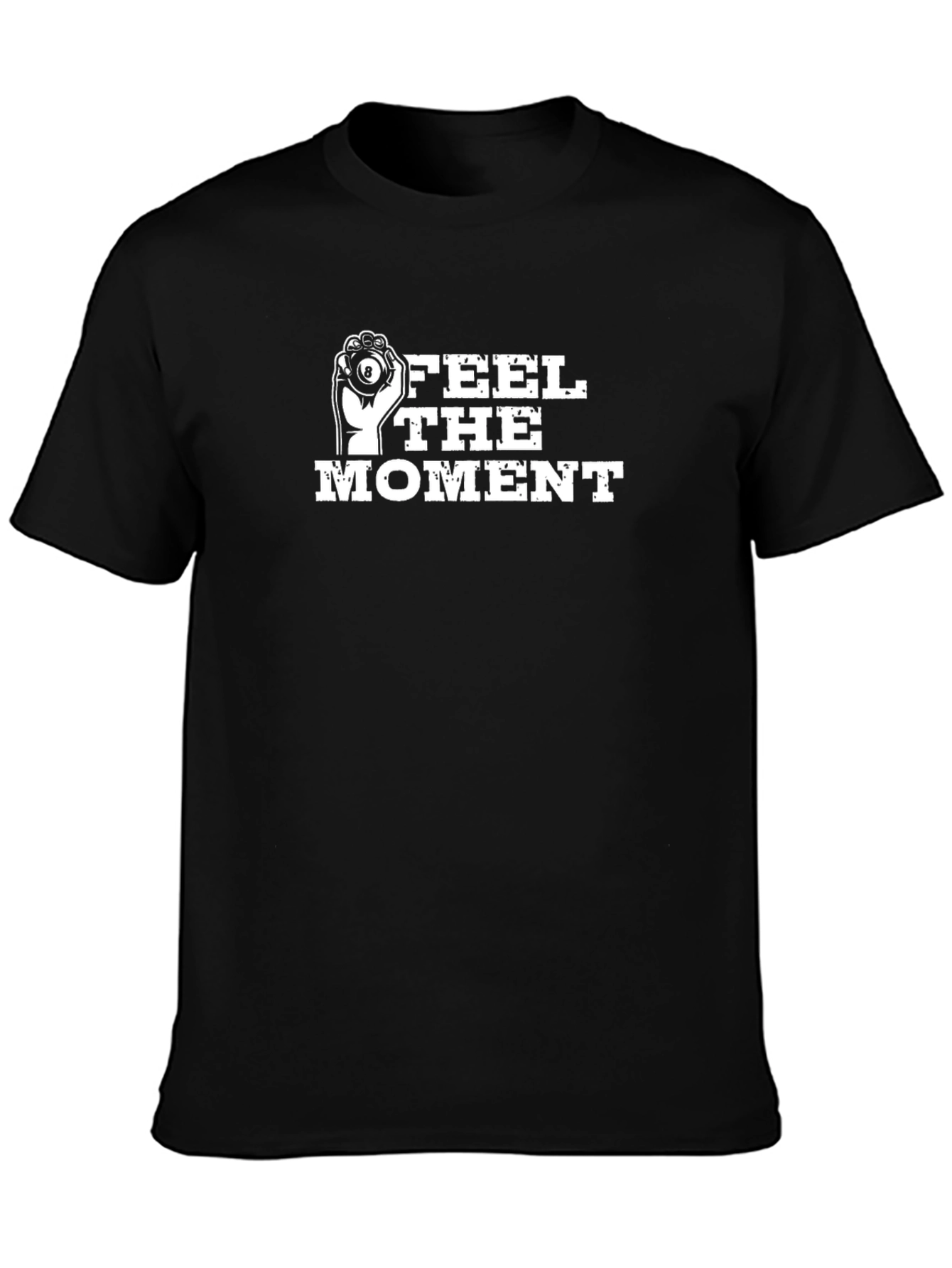 Feel The Moment Black Graphic T-Shirt