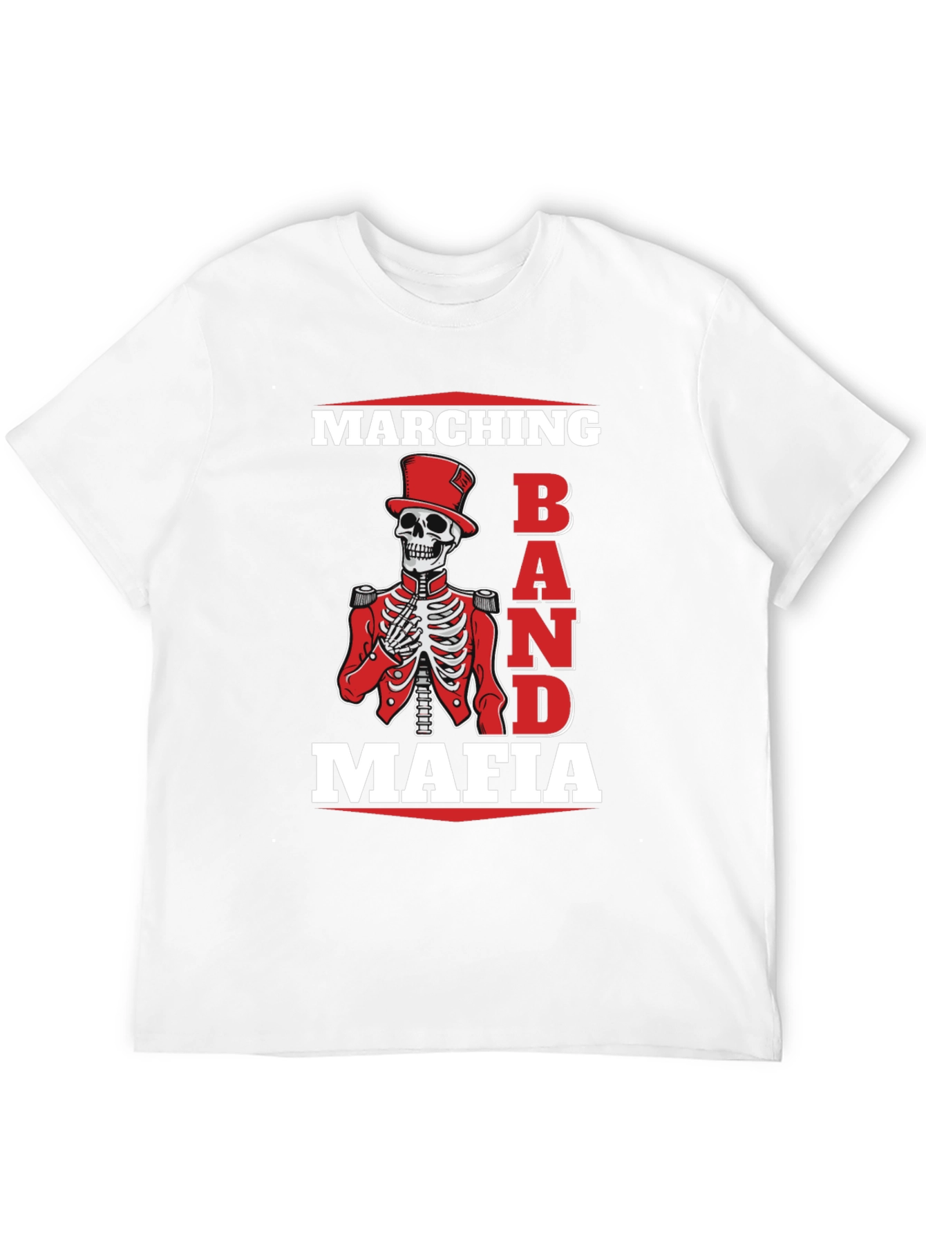 Marching Band Mafia Skeleton T-Shirt