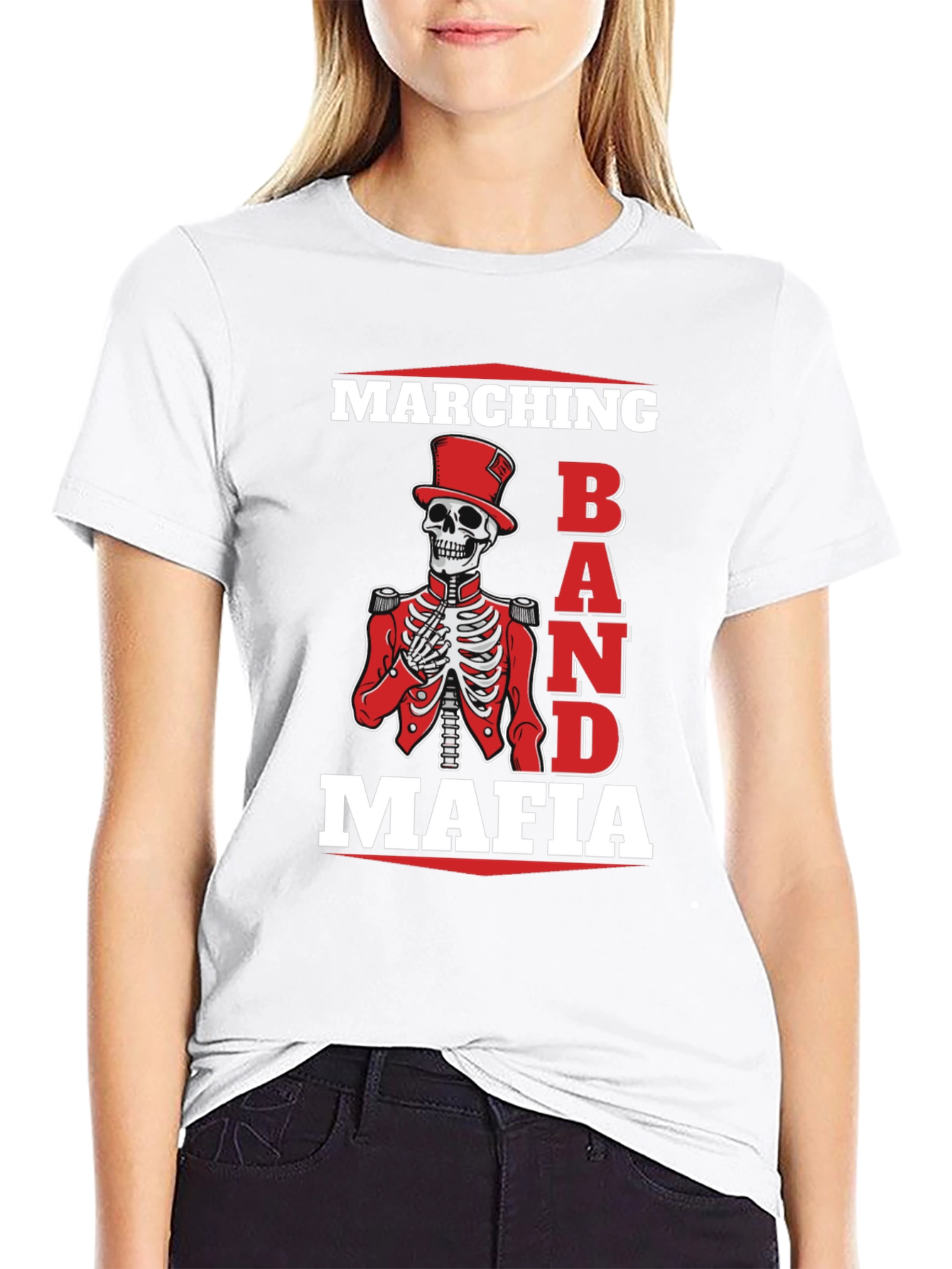 Marching Band Mafia Skeleton T-Shirt