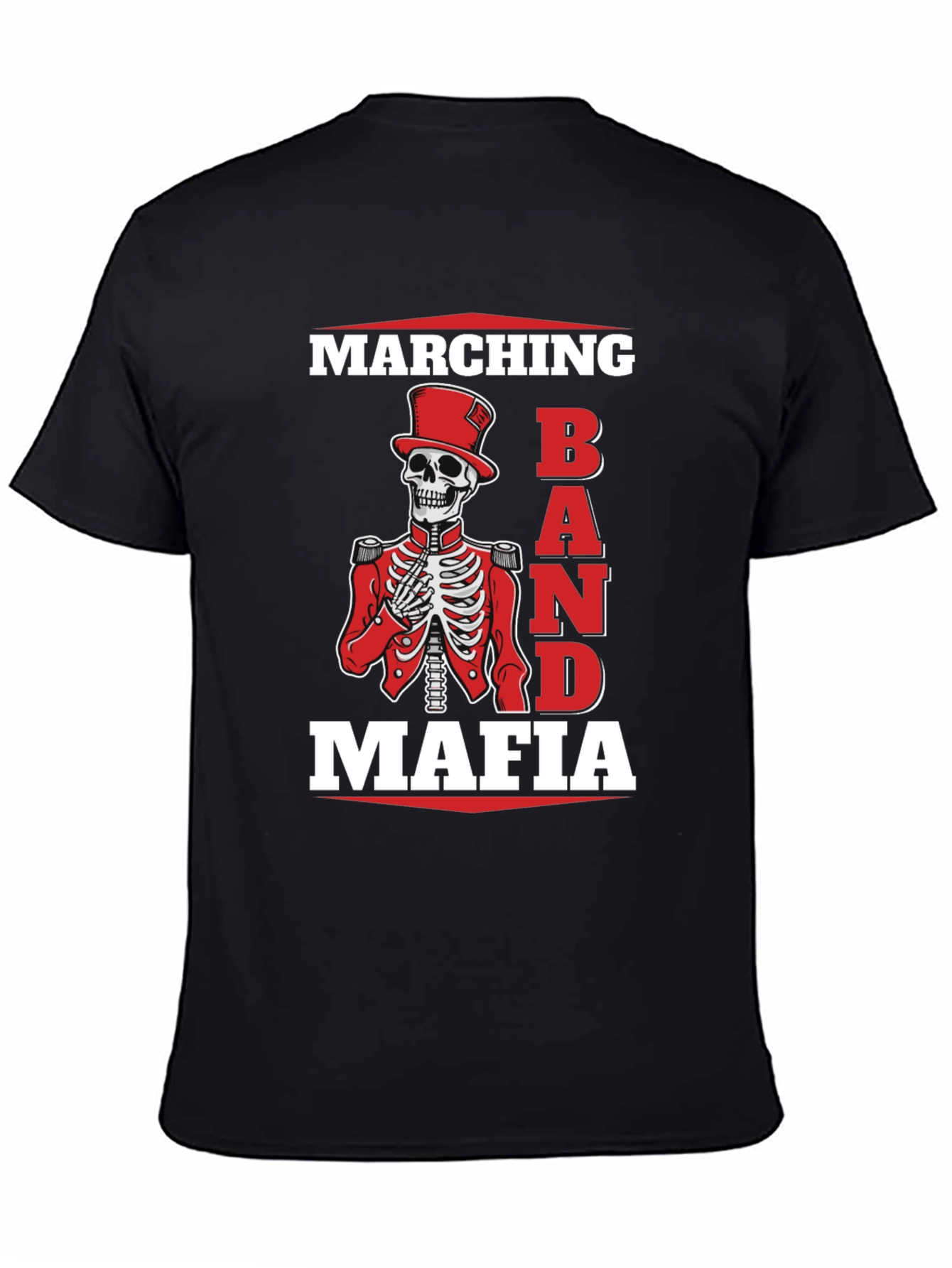Marching Band Mafia Skeleton T-Shirt