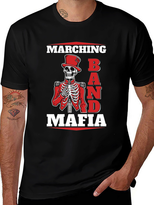 Marching Band Mafia Skeleton T-Shirt