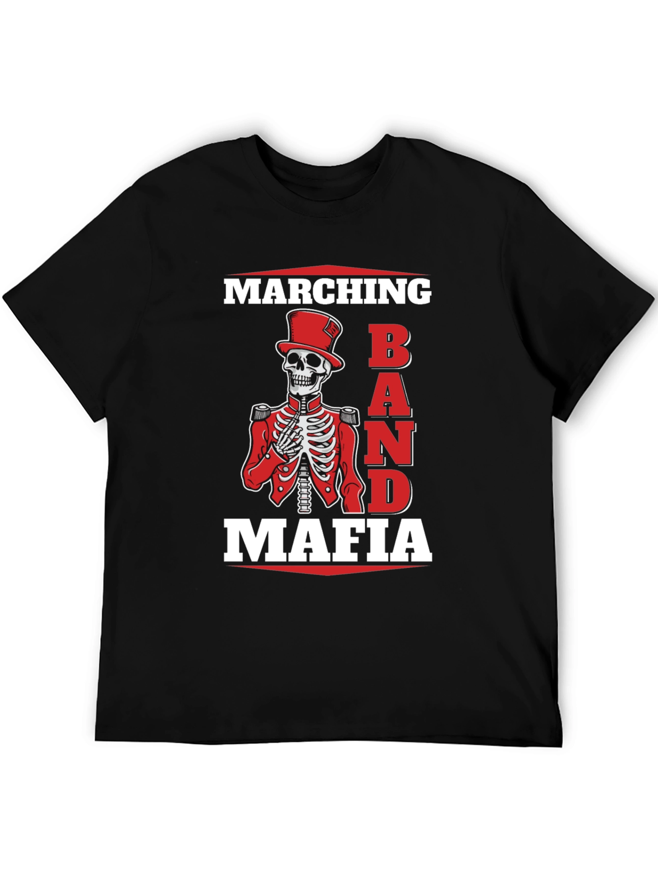 Marching Band Mafia Skeleton T-Shirt