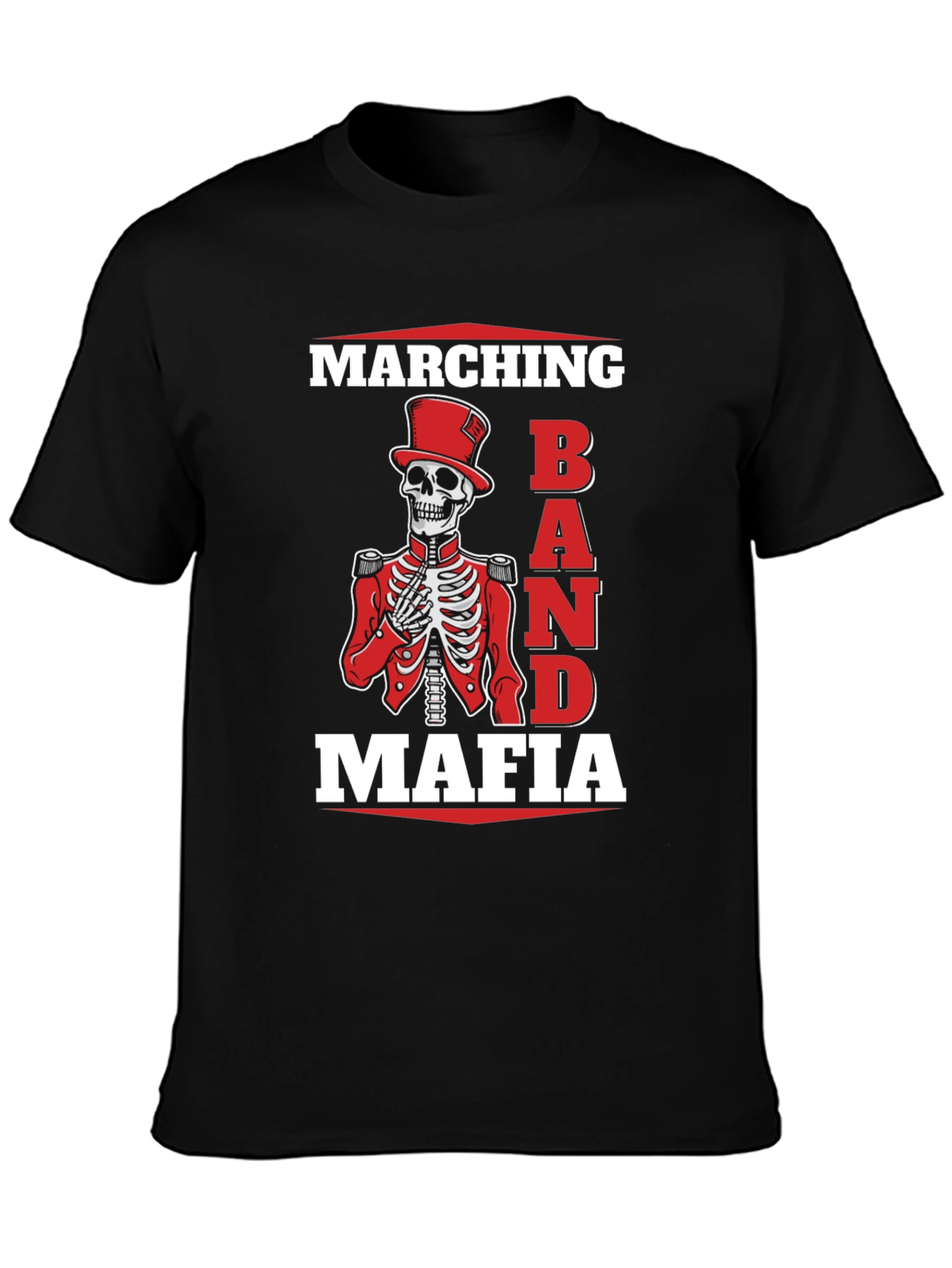 Marching Band Mafia Skeleton T-Shirt