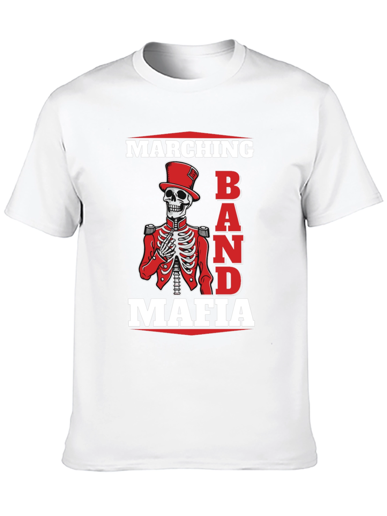 Marching Band Mafia Skeleton T-Shirt