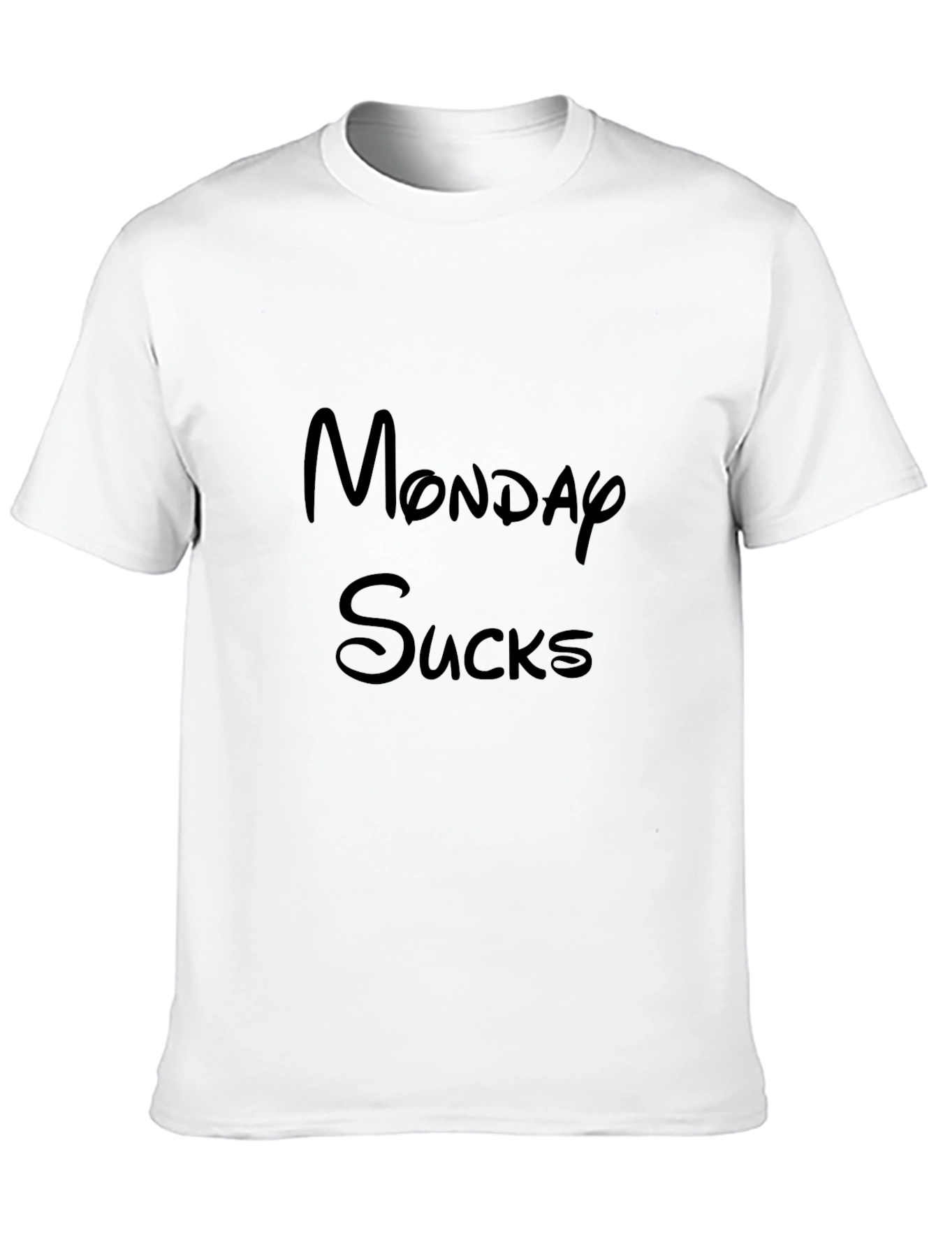 Monday Sucks Graphic Tee - Black Cotton T-Shirt