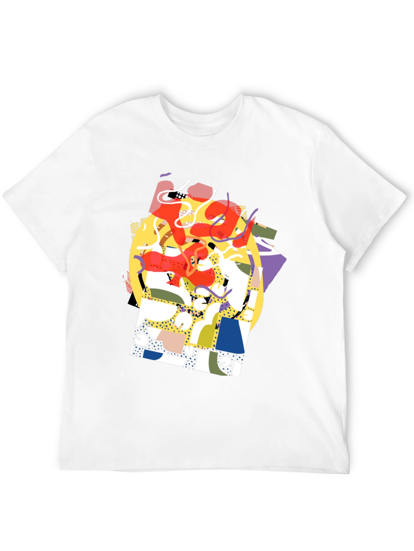 Abstract Graphic Tee - Black Casual Shirt