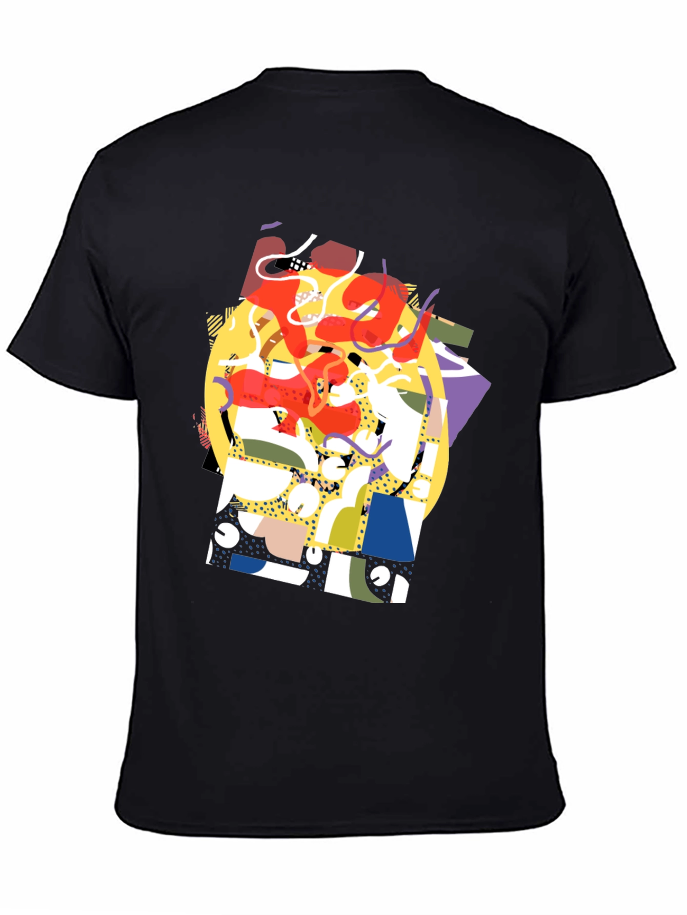 Abstract Graphic Tee - Black Casual Shirt