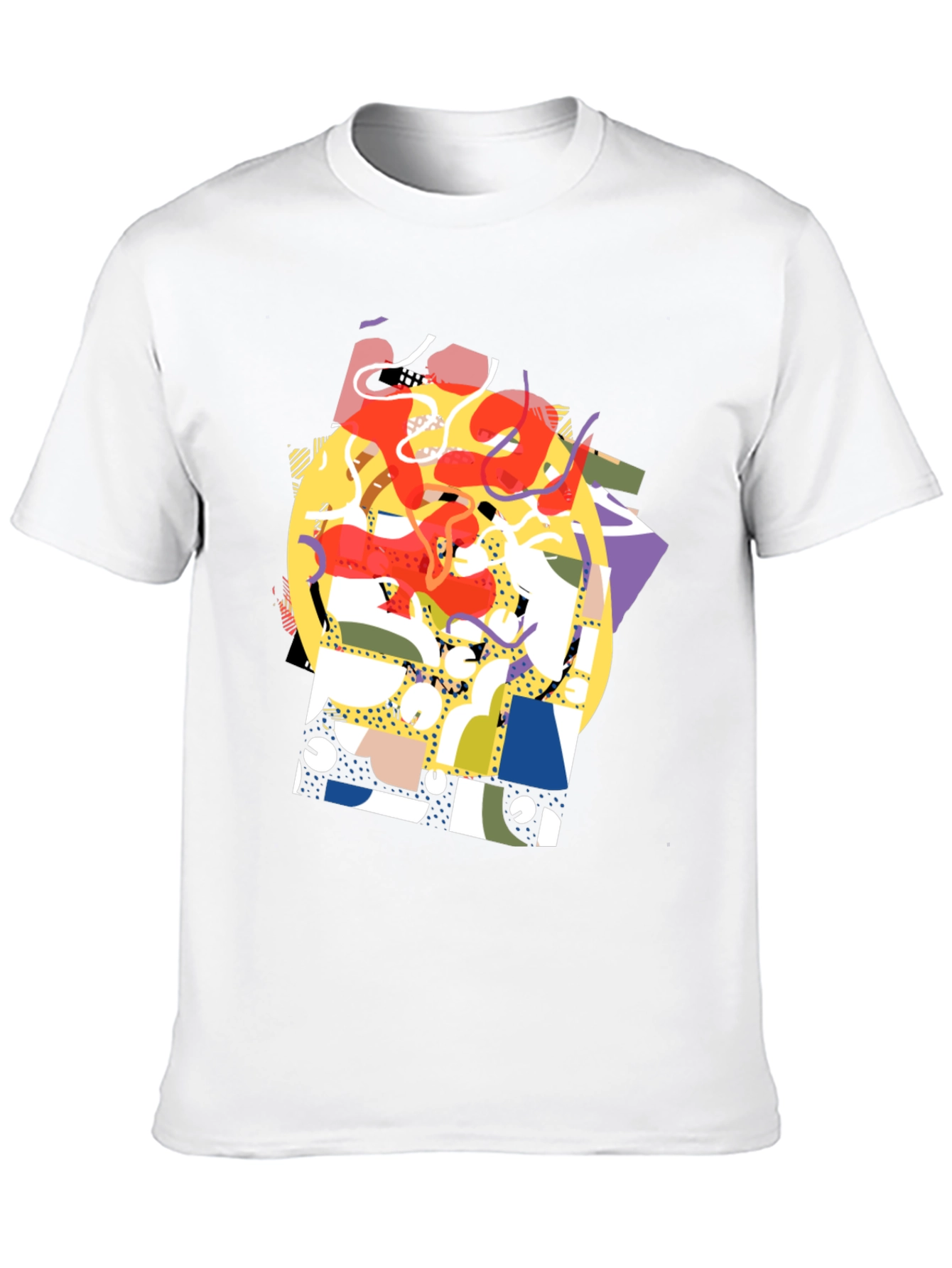 Abstract Graphic Tee - Black Casual Shirt