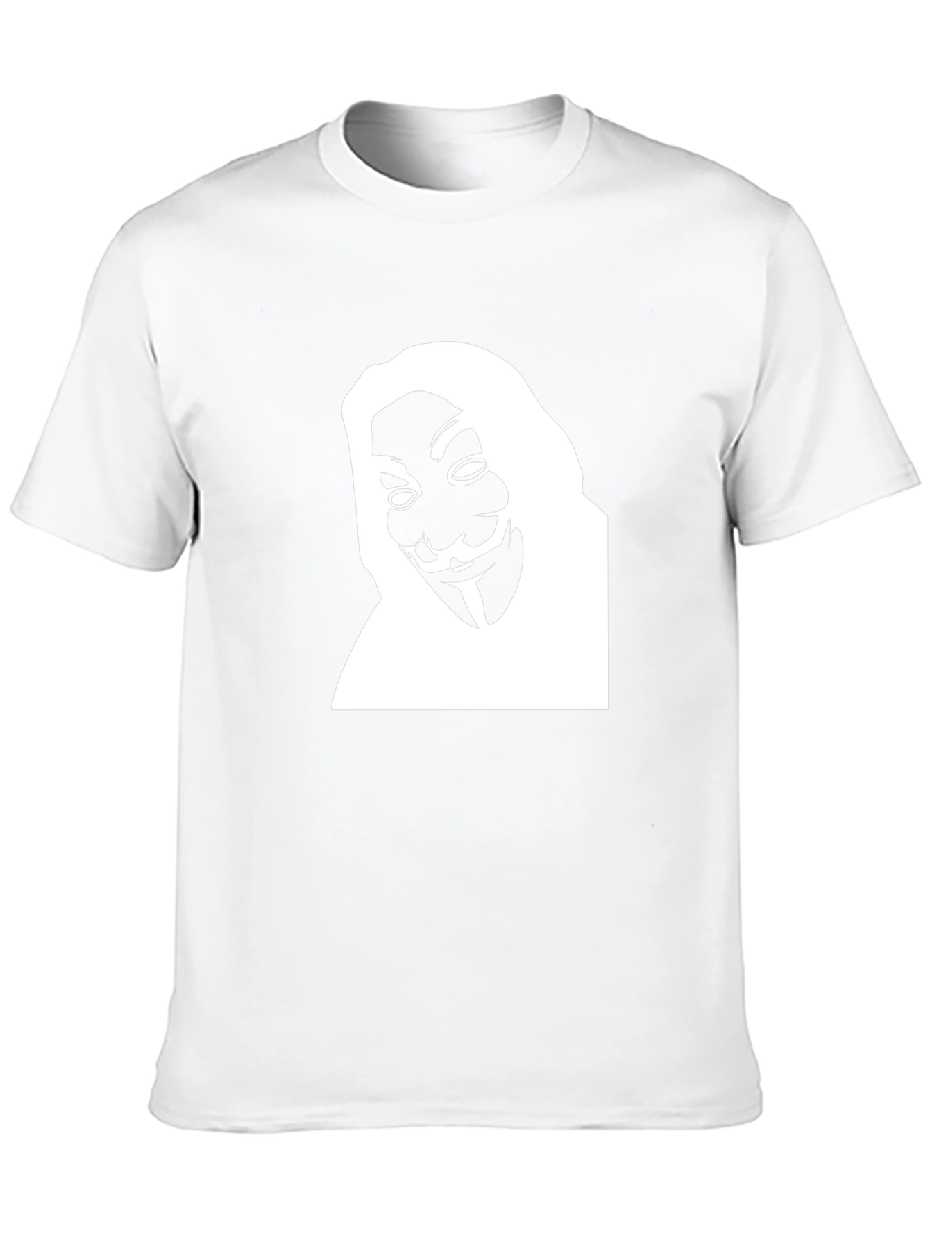Anonymous Mask Graphic Tee - Black Cotton T-Shirt