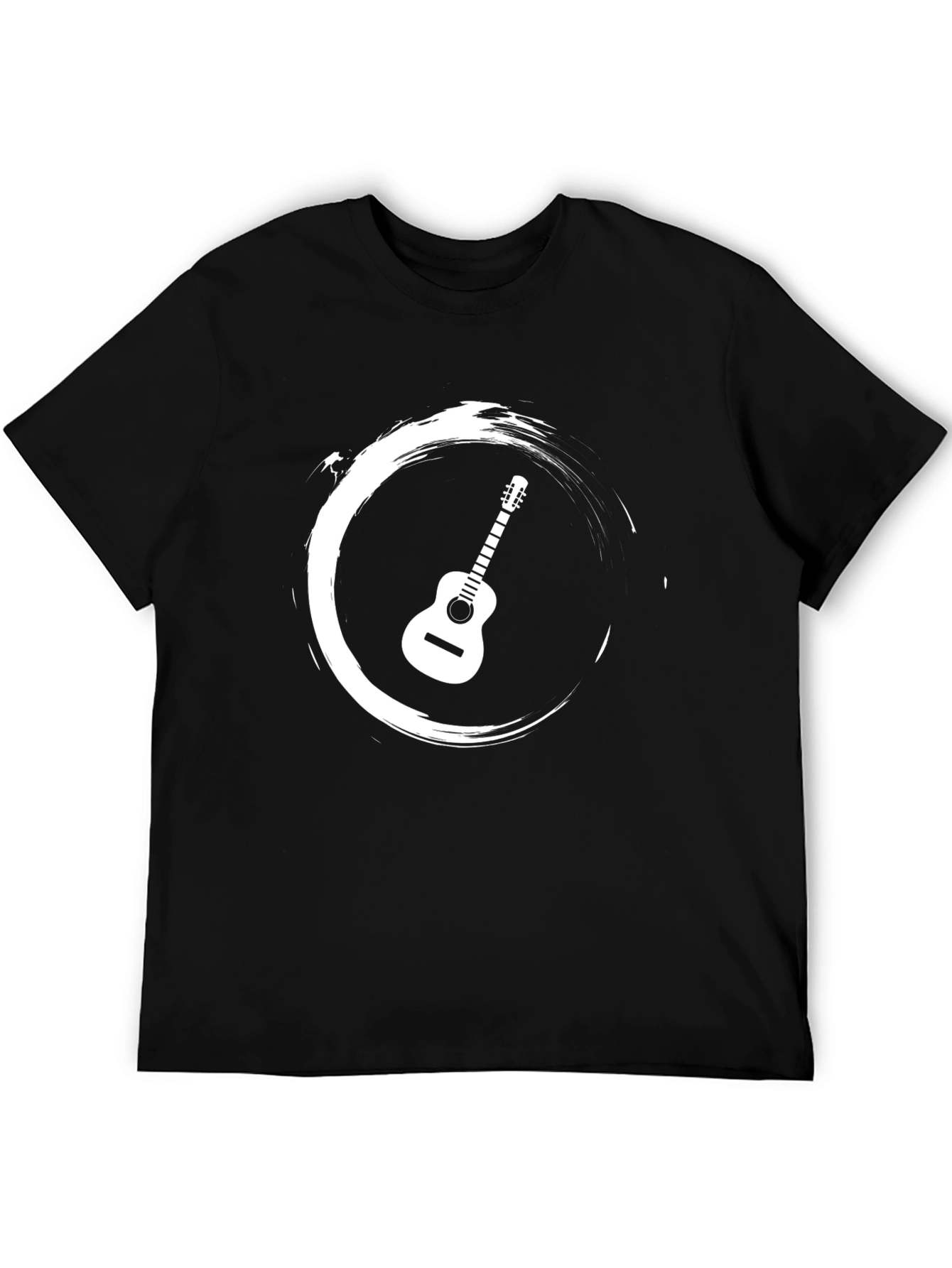 Guitar Circle Graphic Tee - Stylish Musician T-Shirt