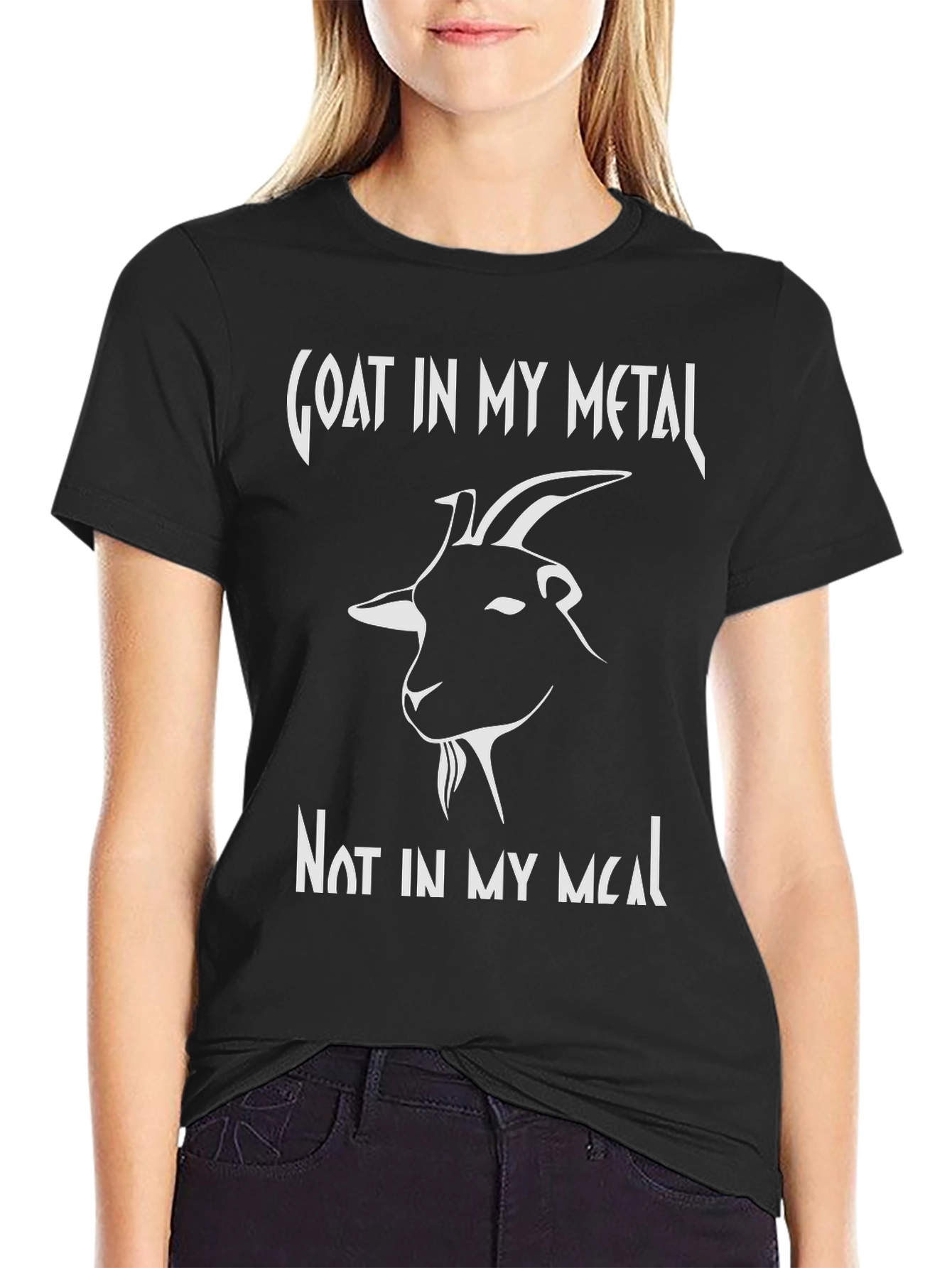 Goat In My Metal T-Shirt - Funny Graphic Tee