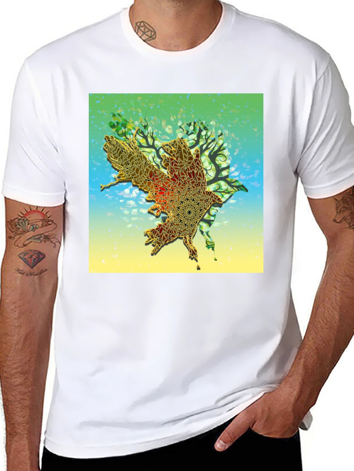 Abstract Bird Graphic Tee