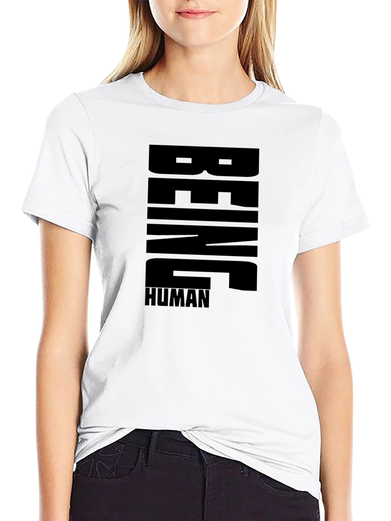 Being Human Black Graphic Tee