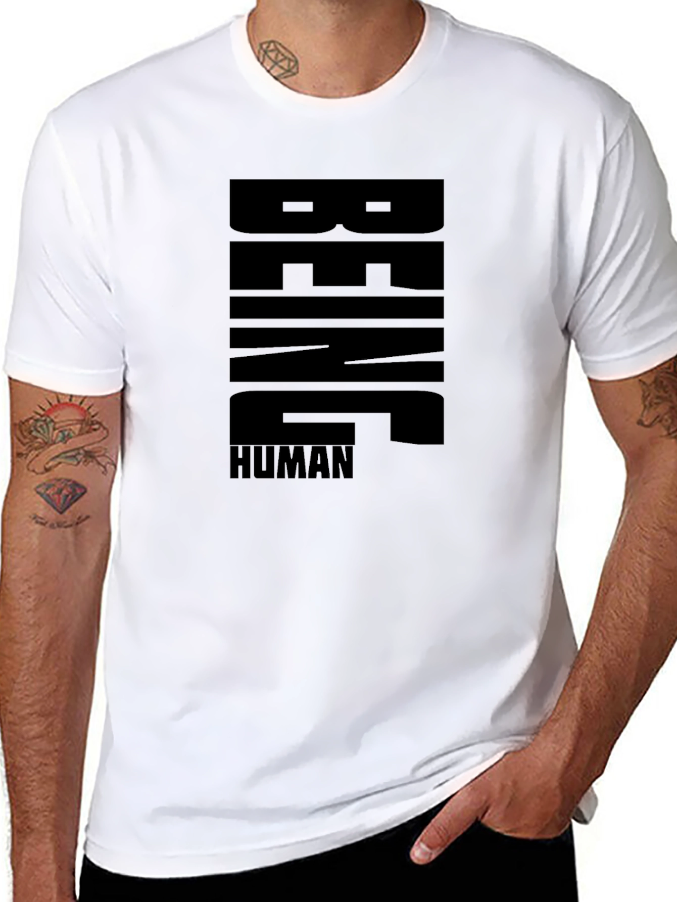 Being Human Black Graphic Tee
