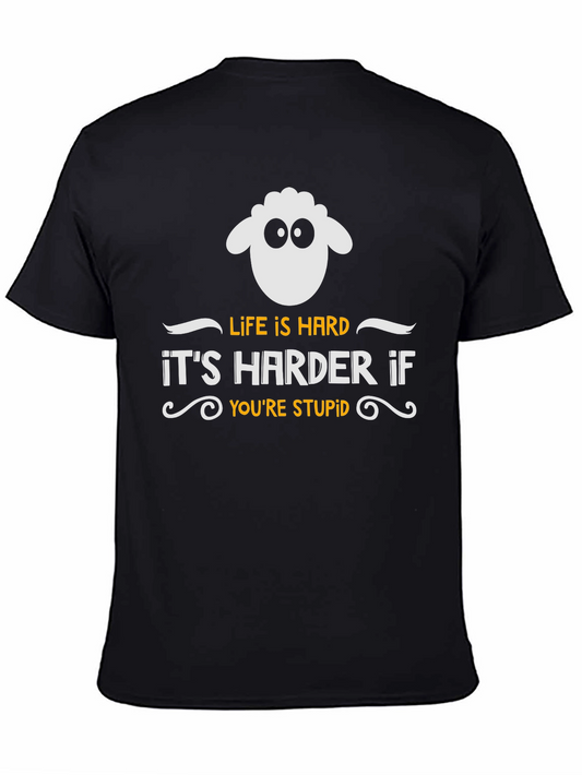Funny Sheep Graphic T-Shirt - Life is Hard