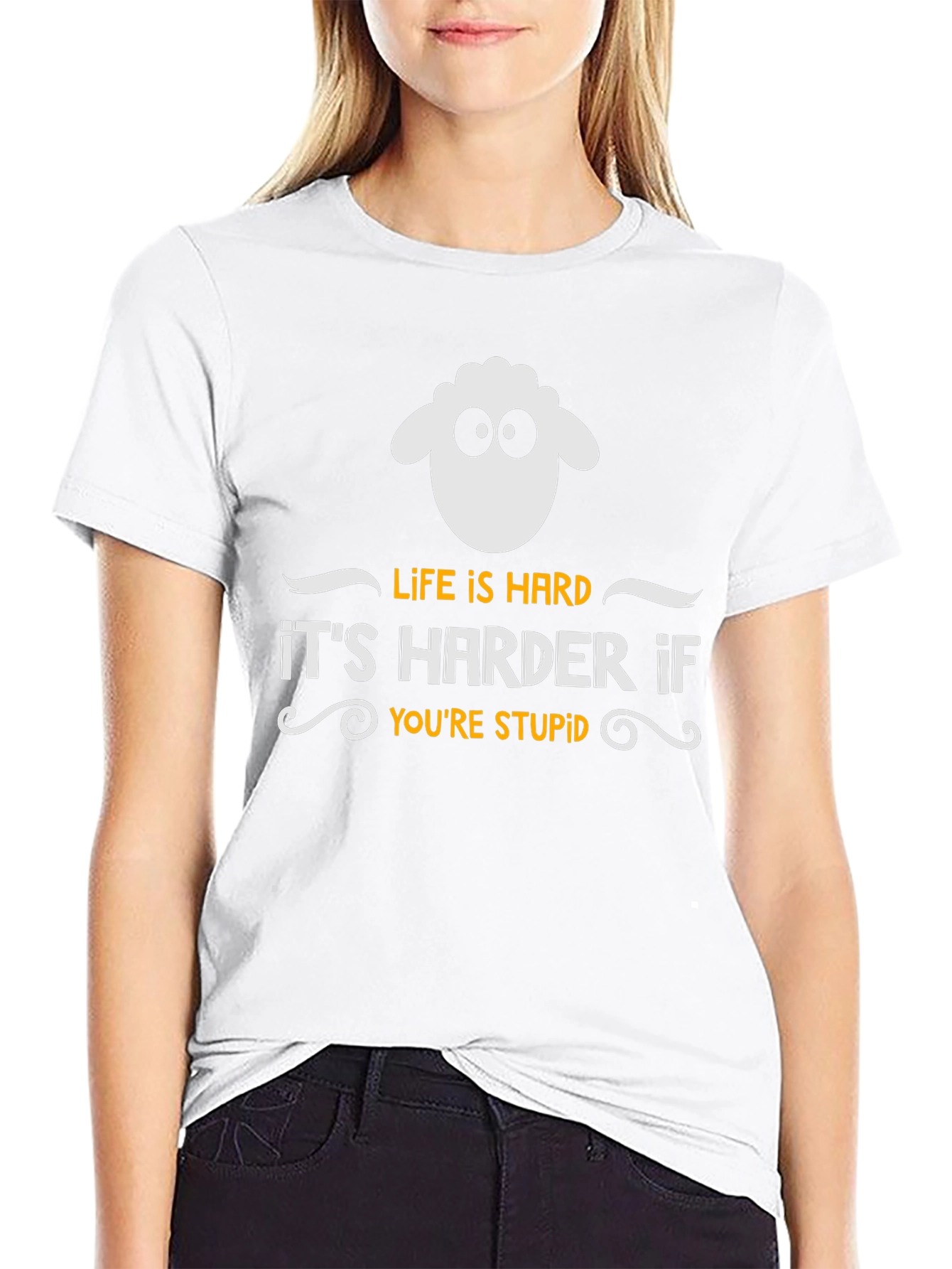 Funny Sheep Graphic T-Shirt - Life is Hard