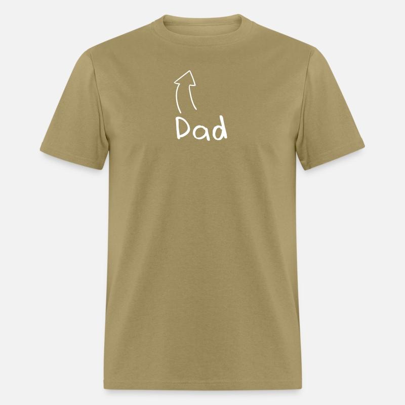 dad text hand writing with arrow pointing head