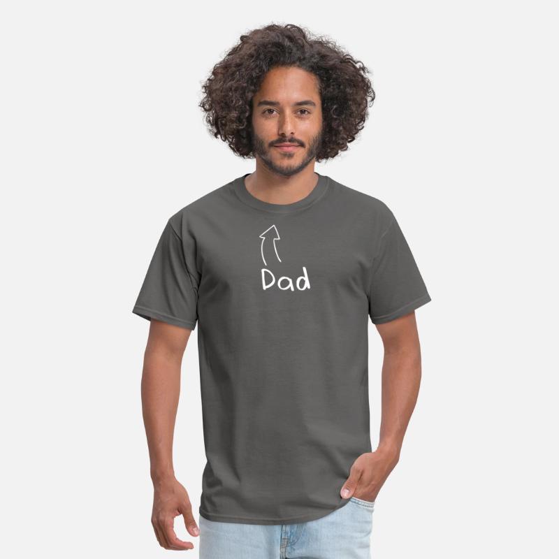 dad text hand writing with arrow pointing head