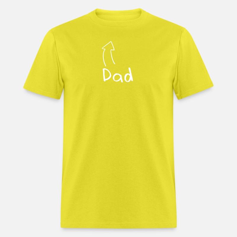 dad text hand writing with arrow pointing head