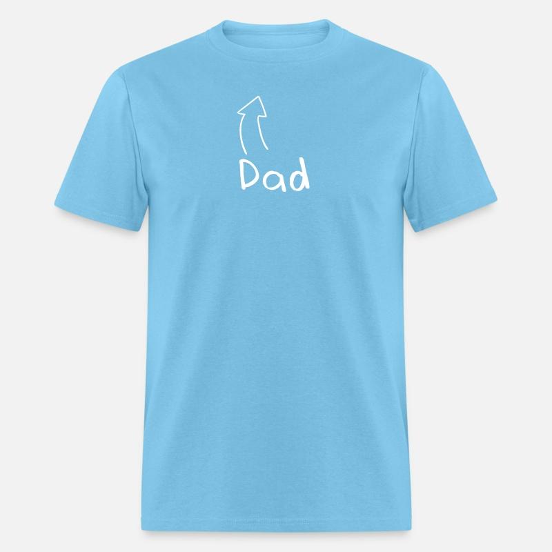 dad text hand writing with arrow pointing head