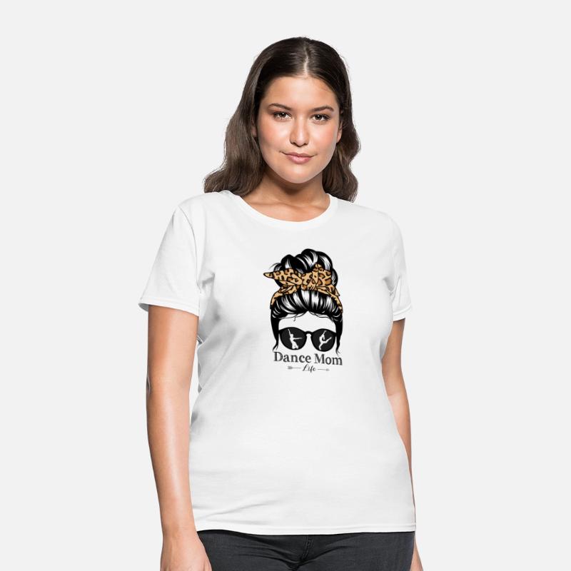 Dance Mom Messy Bun Hair Leopard Dancer