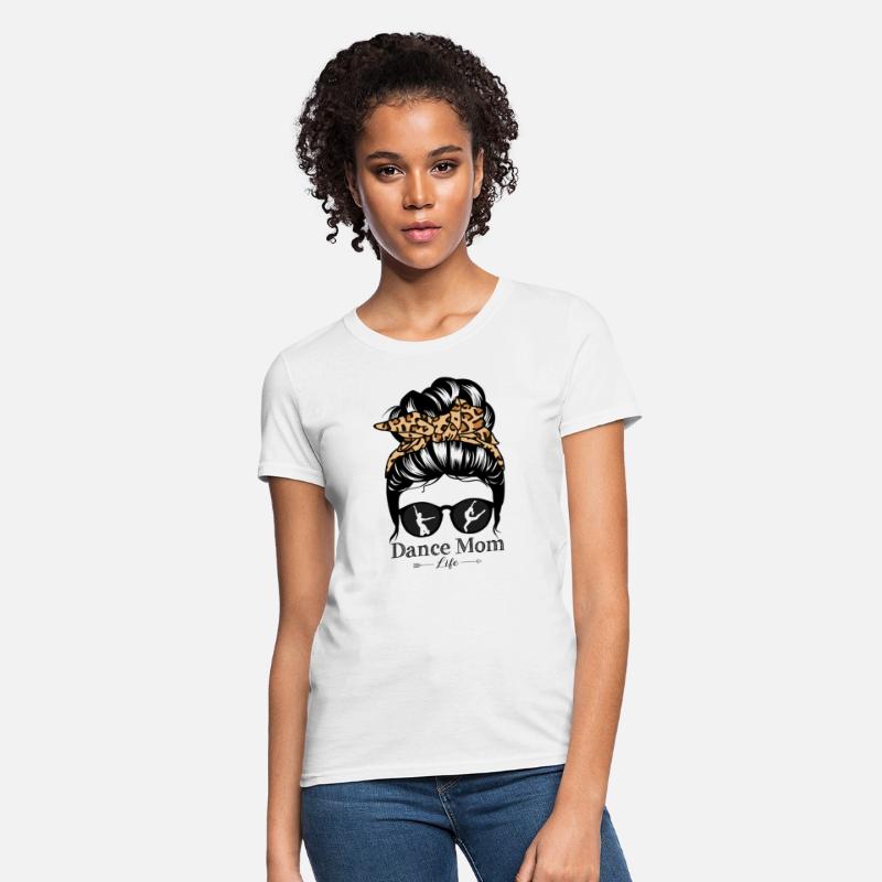 Dance Mom Messy Bun Hair Leopard Dancer
